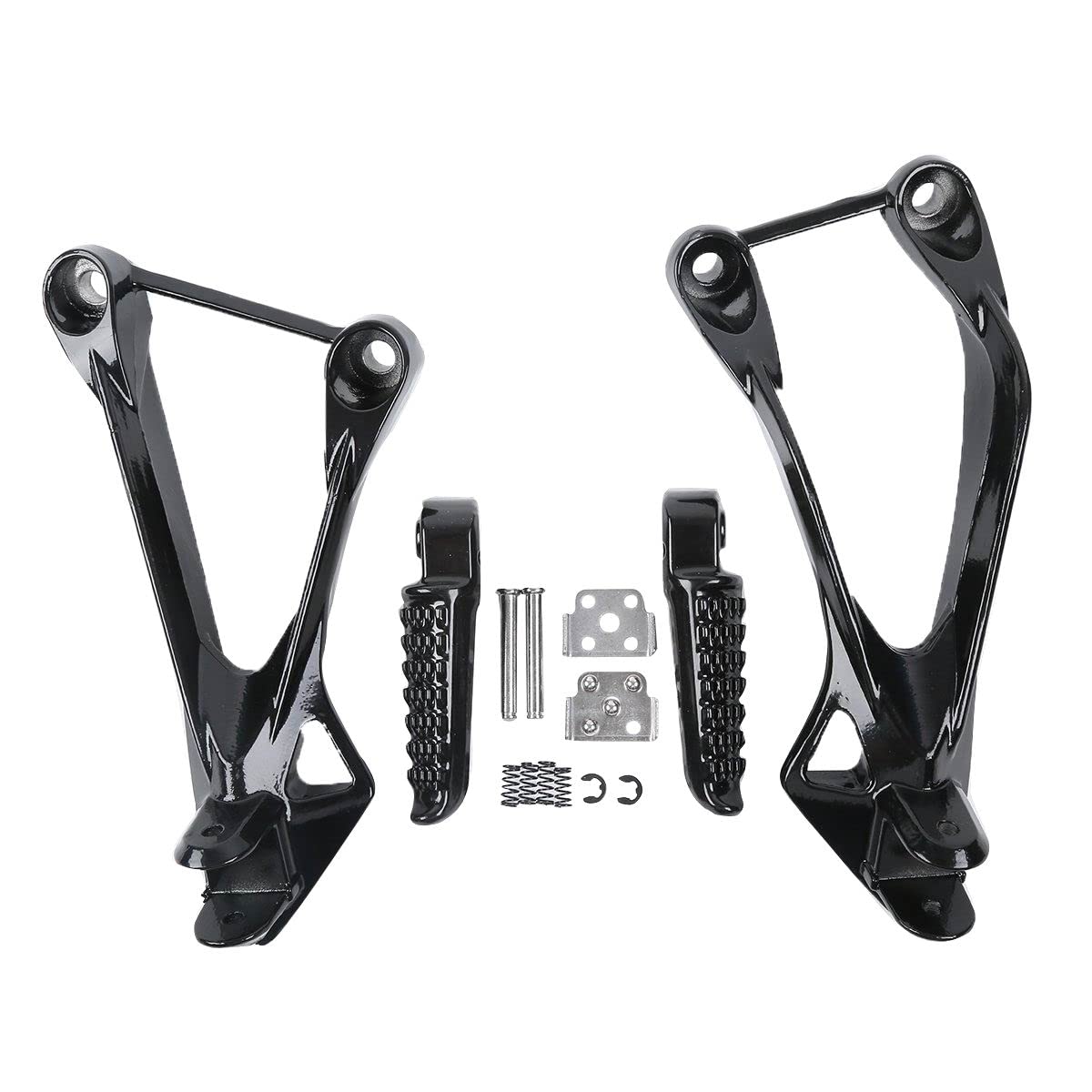 Kawasaki Rear Passenger Foot Pegs Bracket Compatible With Kawasaki Ninja Zx6R 2005-2008, Zx636 2005-2006 (Black)