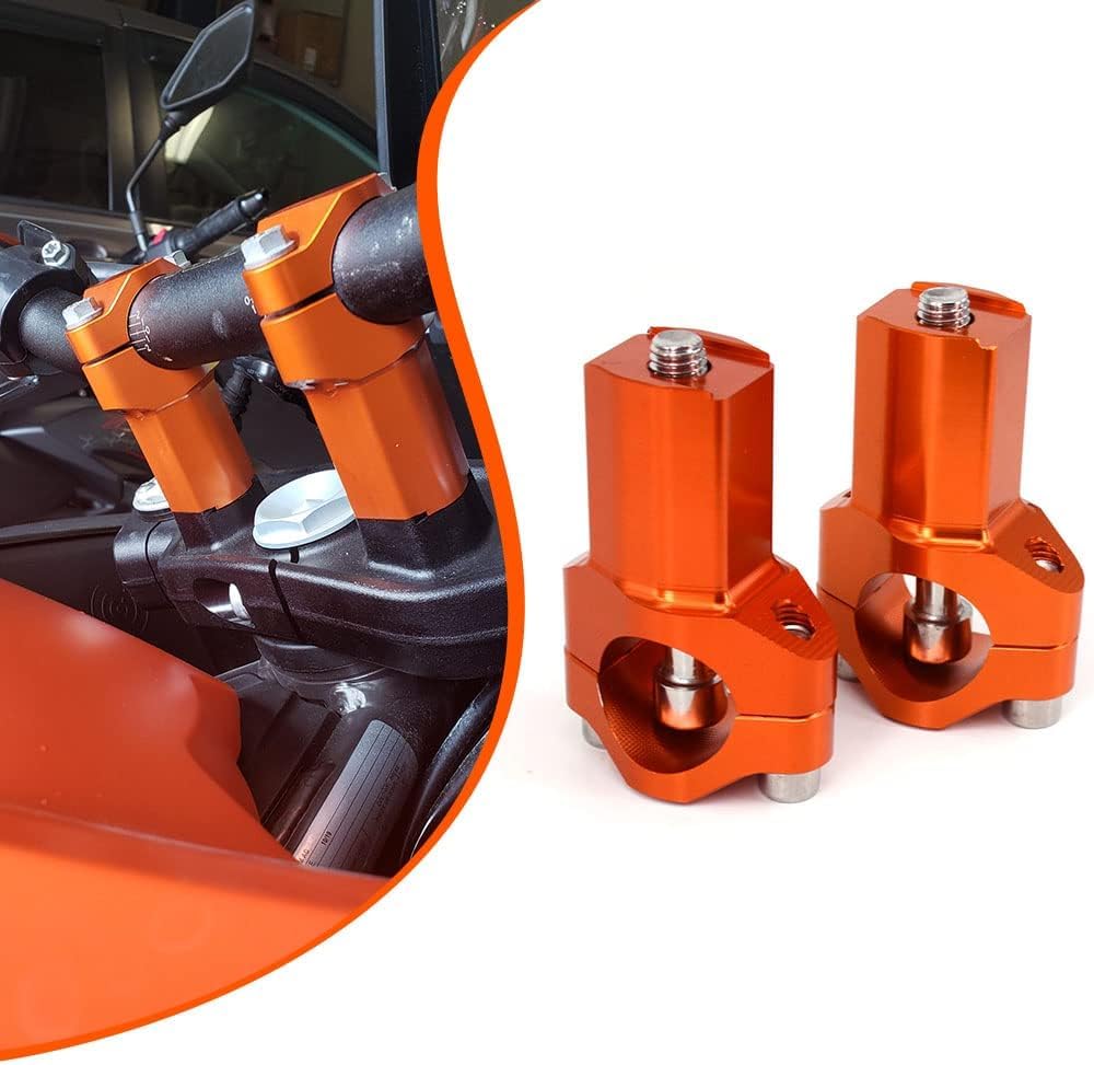 Jfg Racing Dirt Bike Handlebar Riser,Motorcycle Handlebar Risers Bar Mounts Clamps Cnc For 250Xc-F 250Xc 300Xc 350Xc-F 450Xc-F 19-22/Sx125 Sx150 Sx250 Sxf250 Sxf350 Sxf450 Xcf250 Xcf350 16-19 -Orange