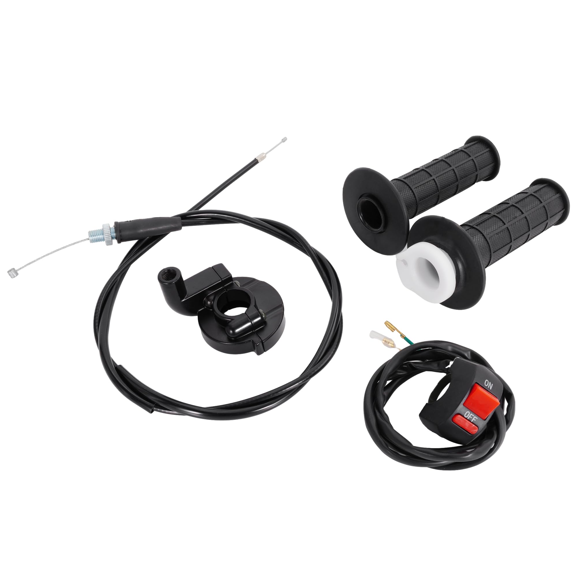 Rutu 7/8' 22Mm Twist Throttle Accelerator Handle Grips With 51 Inches Cable Throttle Clamp On Off Switch For 50Cc 90Cc 110Cc 125Cc Ssr Coolster Apollo Crf50 Atv Quad Go Kart Pit Bike Dirt Bike