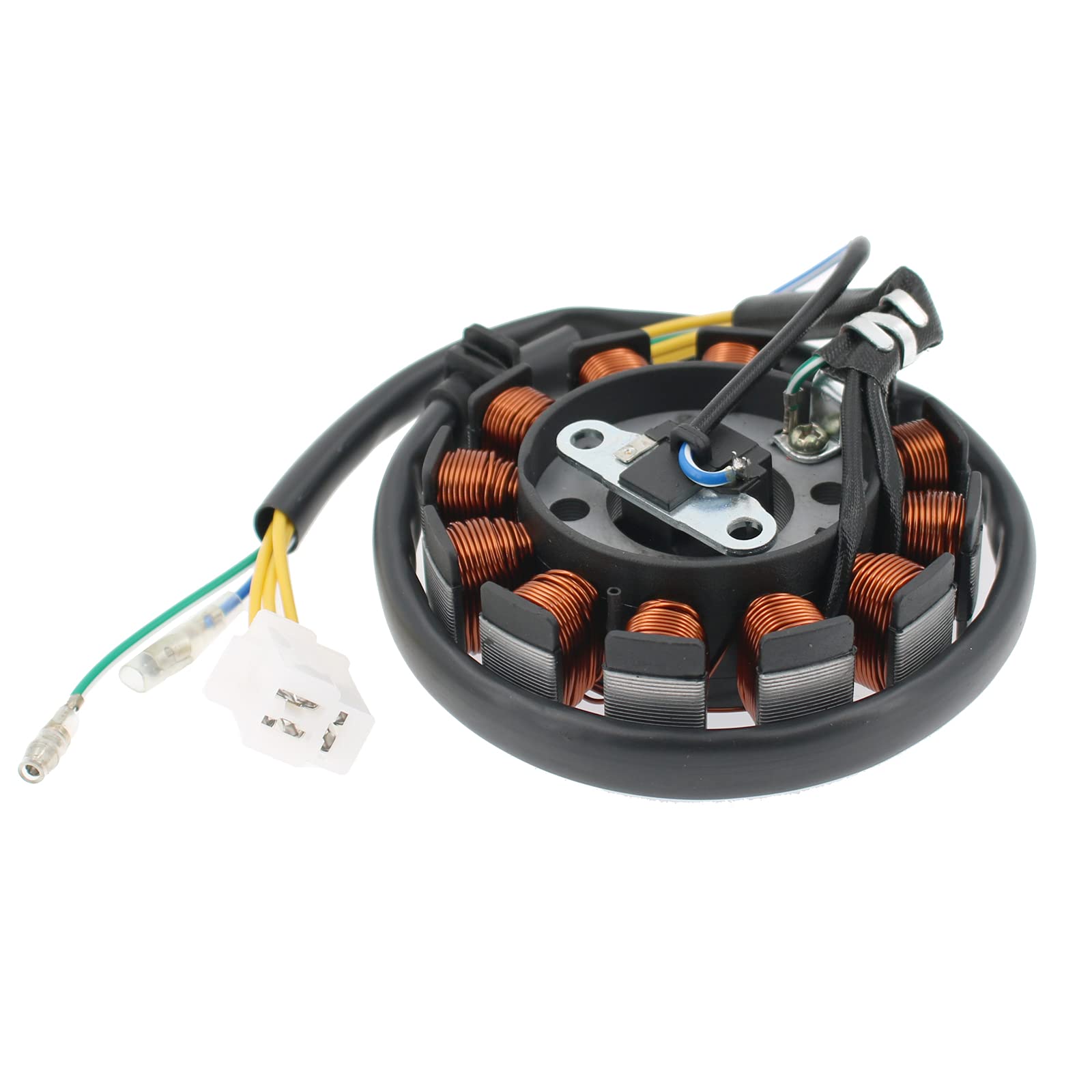 Glixal Atmt1-155-12 Gy6 125Cc 150Cc 180Cc 200Cc 12 Coils Magneto Stator For Chinese Scooter Moped Atv Go Kart Quads 152Qmi 157Qmj Engine (Dc Fired Type)