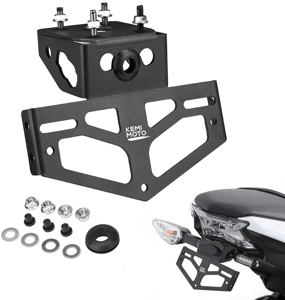 Kemimoto Compatible With 2024 2023 2022 2021 Ninja 650 Fender Eliminator Compatible With Z650 Zx650 Ninja 650 License Plate Bracket Ninja 650 Accessories 2024 2023 2022 2021 2020 2019 2018 2017