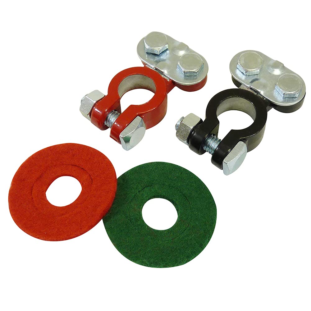 Schumacher Electric Baf-Ttc Zinc Plated Top Terminal And Post Washer Set, Three Times More Conductive, One-Year Limited Warranty, Silver, Red, Green, 1 Unit