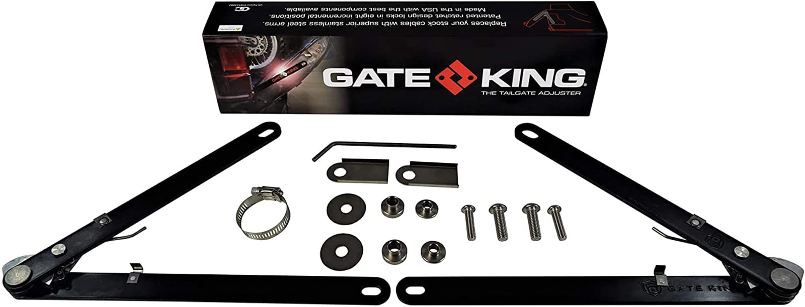 Gate King Ratcheting Multi Position Pickup Truck Tailgate Adjuster For Dodge Ram (With Or Without Box) 1500 (2019-2023) Made In Usa