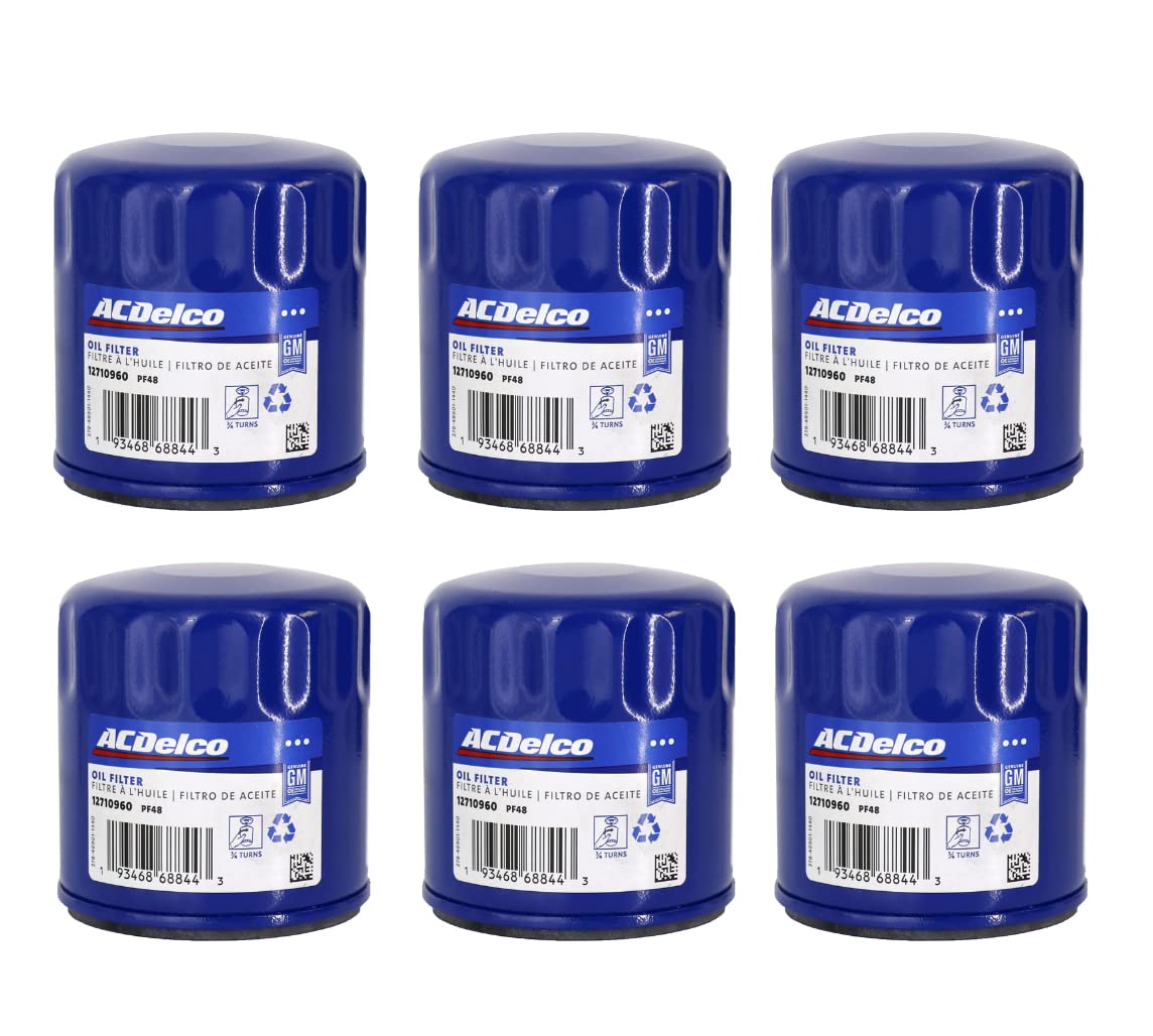 Acdelco Pf48 Oil Filter Gm Original Equipment (6 Pack)