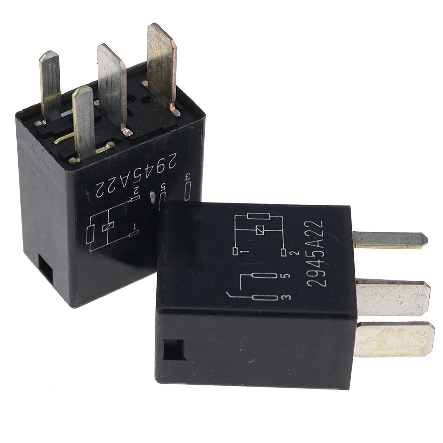 Dvparts 2X 4-Pin Relay Black Multi-Purpose Relay 8T2T-14B192-Aa For Fusion F150 F-250