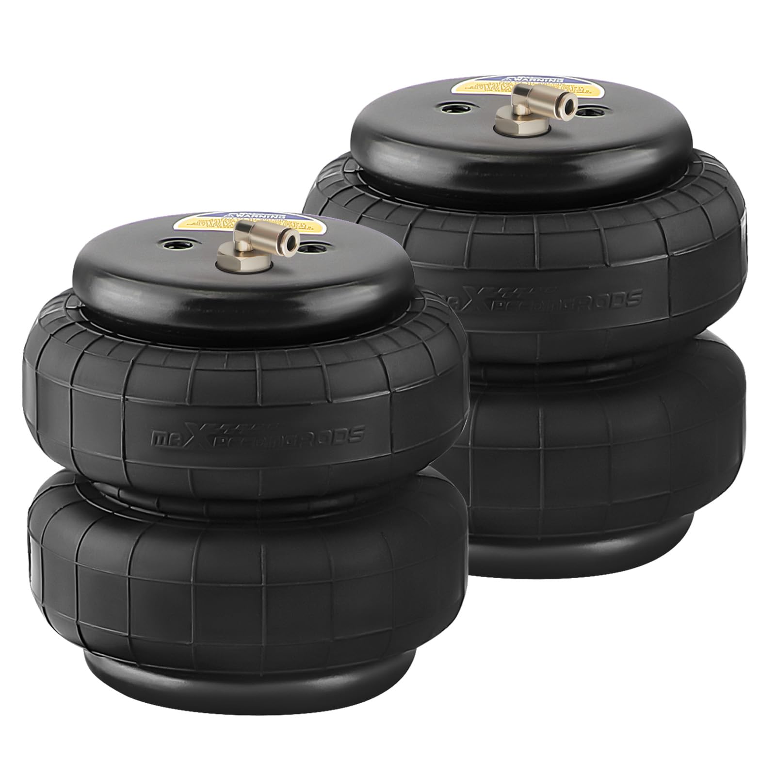 Maxpeedingrods 2Pcs Universal Air Suspension Spring Double Bellow Standard 2500 Lb 1/2'Npt Single Port Air Ride Strut Assembly