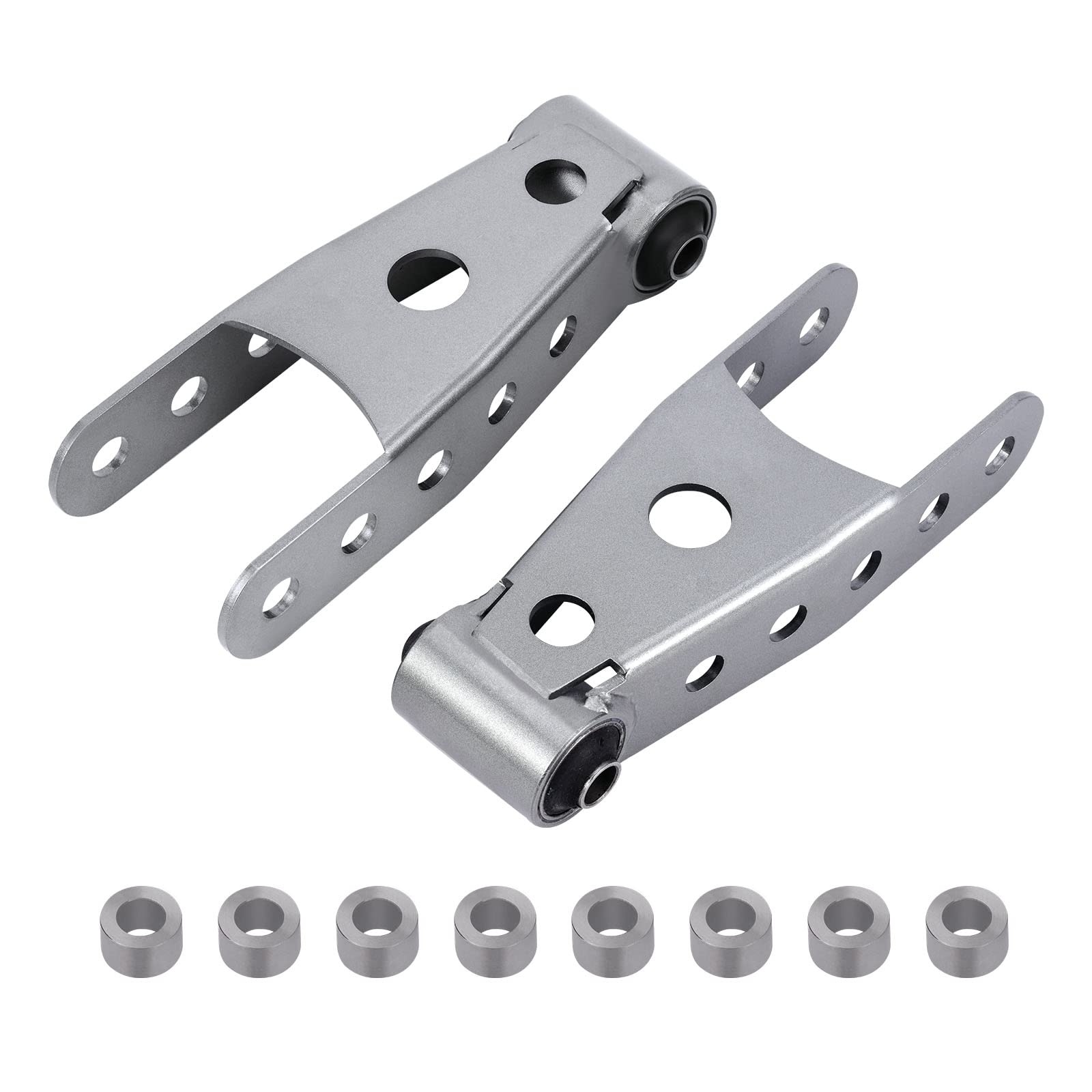 Tuningsworld 2'-3' Lowering Shackle Kit Adjustable For Chevy Silverado1500 For Sierra1500 Truck 2007-2018 Suspension Rear Drop Shackles Kit,For 88-98 Chevrolet C1500,1988-2000 C2500 C3500