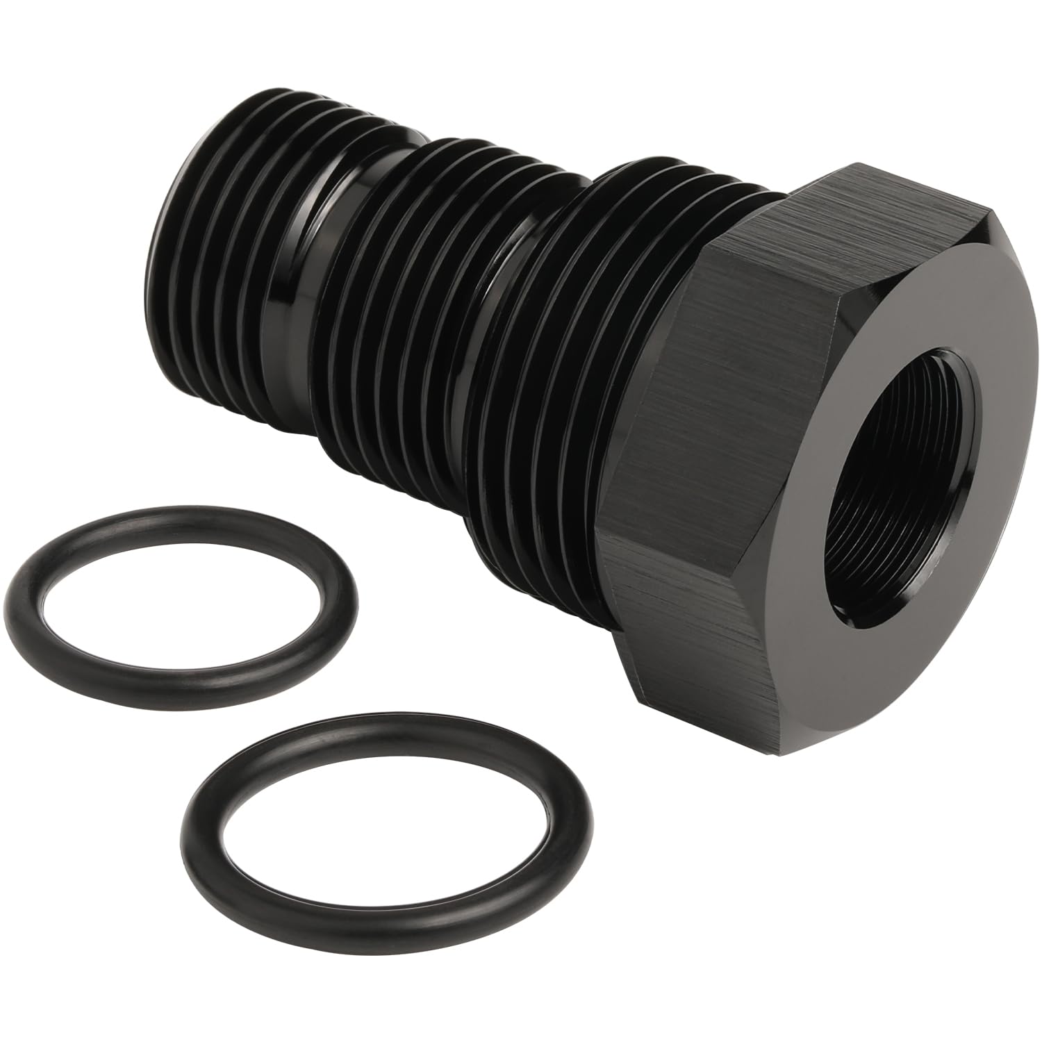 Podavelle 1/2-28 Female To 3/4-16 13/16-16 3/4 Npt Male Hose Adapter Reducer Fitting Connector Aluminum Black
