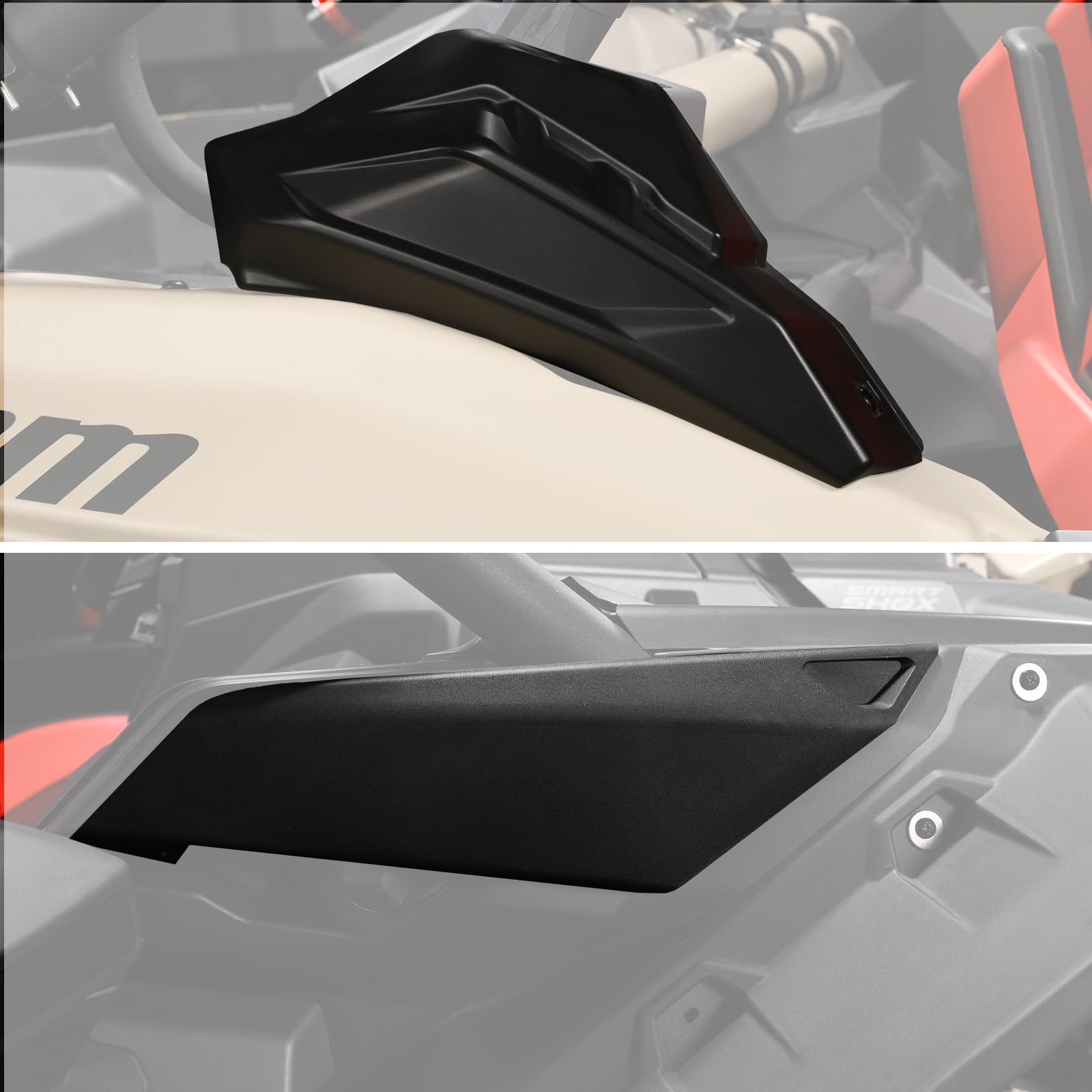 A & Utv Pro 3Pcs X3 Lateral Gas Cap Cover & Rear Cage Trim Covers Kit For Can Am Maverick X3 / X3 Max 2017-2024 2025,Protection Plate Guard Accessories, Replace Oem # 705010335,705010336, 705010334