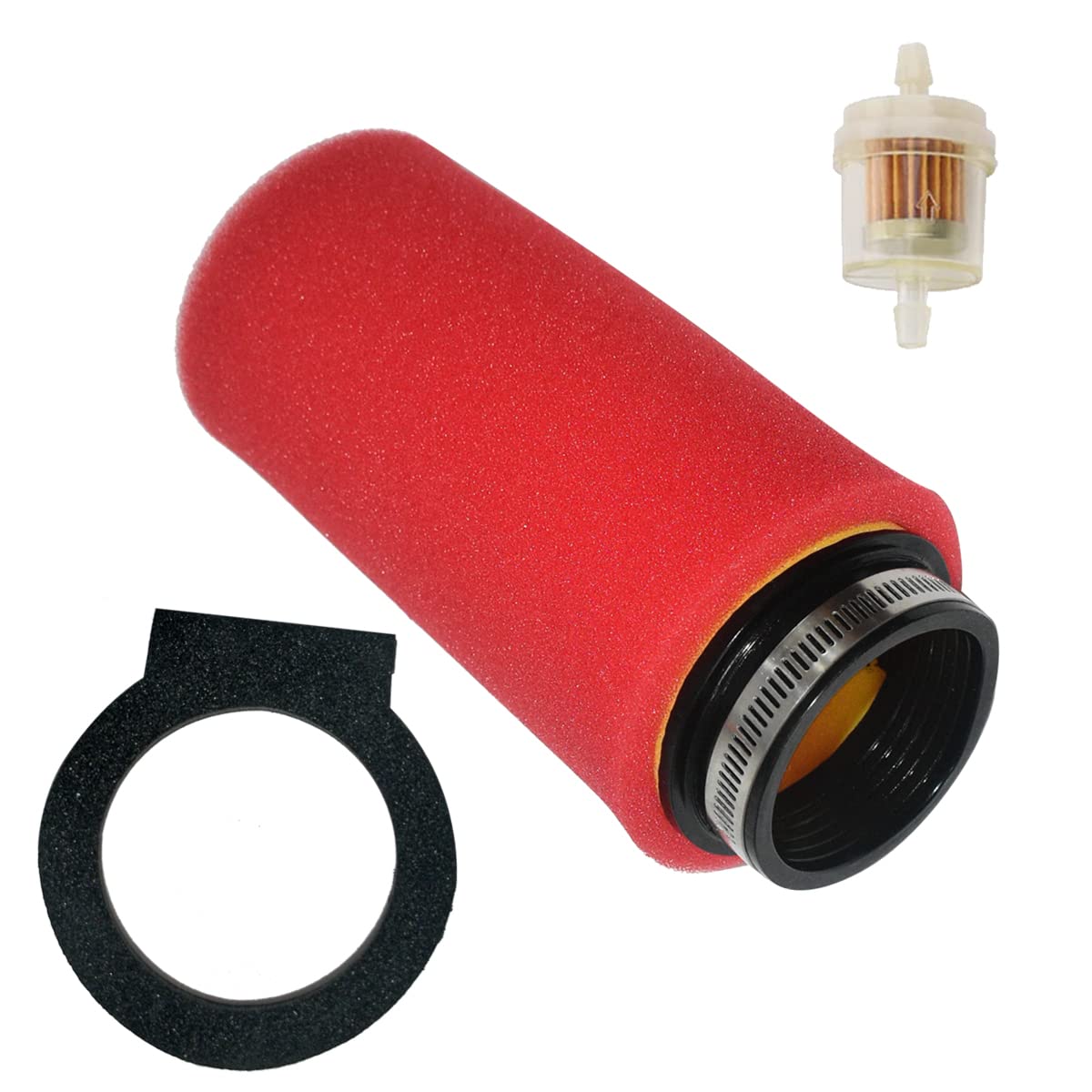 Jdllong Air Filter For Yamaha Warrior 350 Yfm350X 1987-2004 For Wolverine 350 Yfm350Fx 1995-2005 & For Yamaha Grizzly 600 1998-2001With Fuel Filter