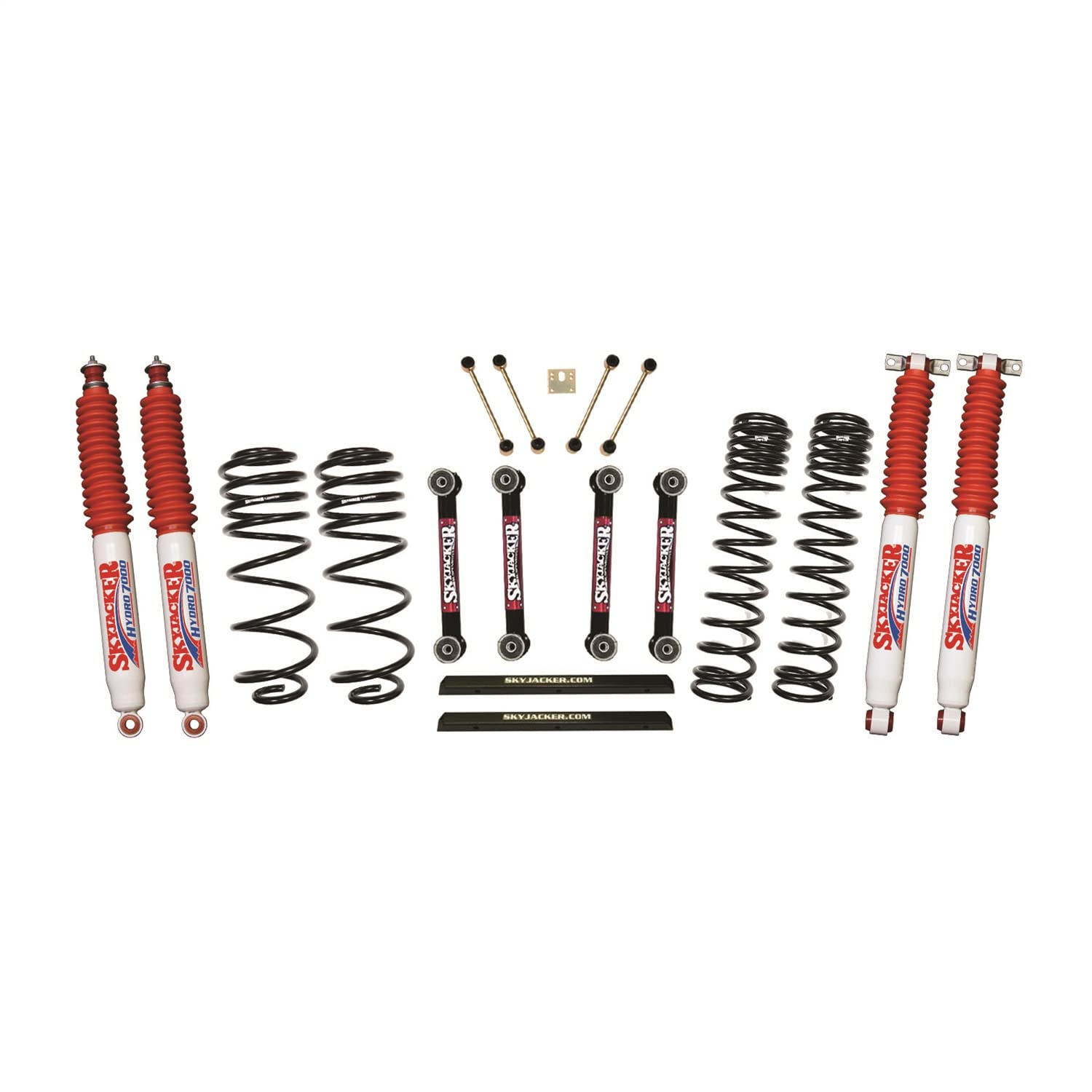 Skyjacker 4.0 Inch Dual Rate Long Travel Suspension Lift Kit With Hydro 7000 Shocks And Lower Control Arms