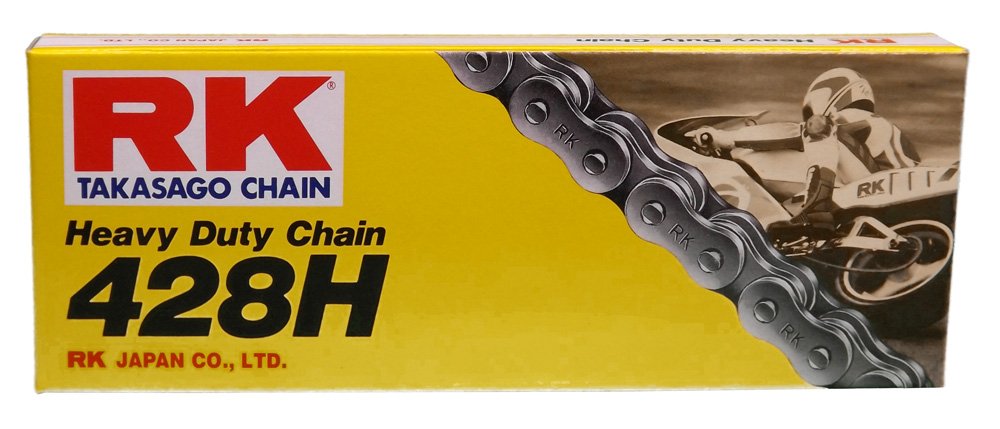 Rk Racing Chain M428H-122 (428 Series) 122-Links Standard Non O-Ring Chain With Connecting Link