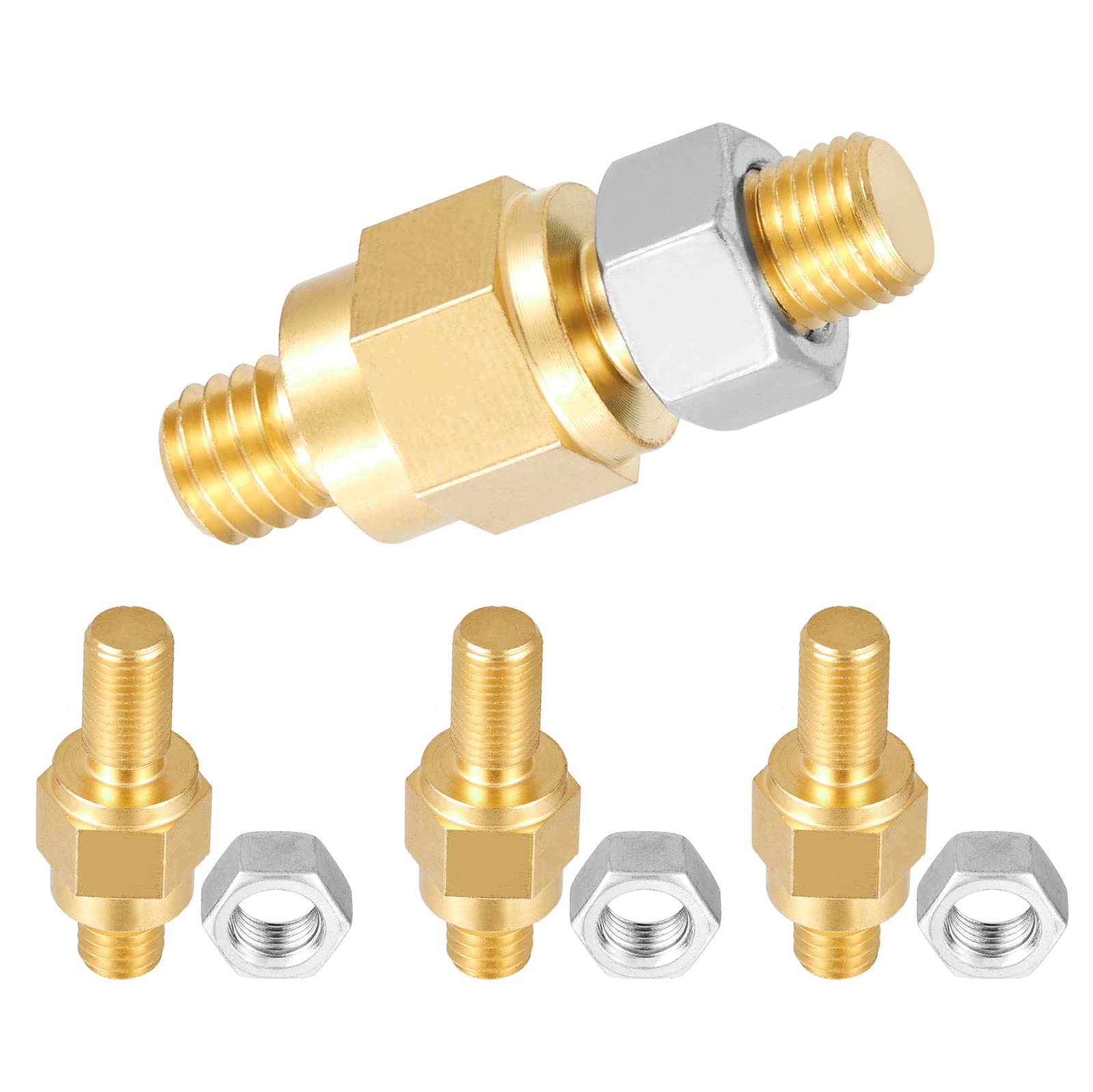 Long Stud Side Post Battery Terminal Bolt Compatible With Gm And Other Accessories To Battery,Standard Battery Post Stud Extender Screws 3/8 16&24 Stud Bolts,Pack Of 4