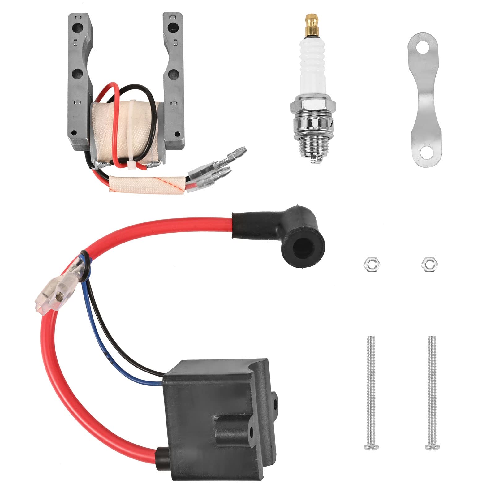 Trkimal High Performance Kit Cdi + Ignition Coil + Magneto Coil + Spark Plug For 49Cc-80Cc 2-Stroke Motor Engine Motorized Bicycle Bike