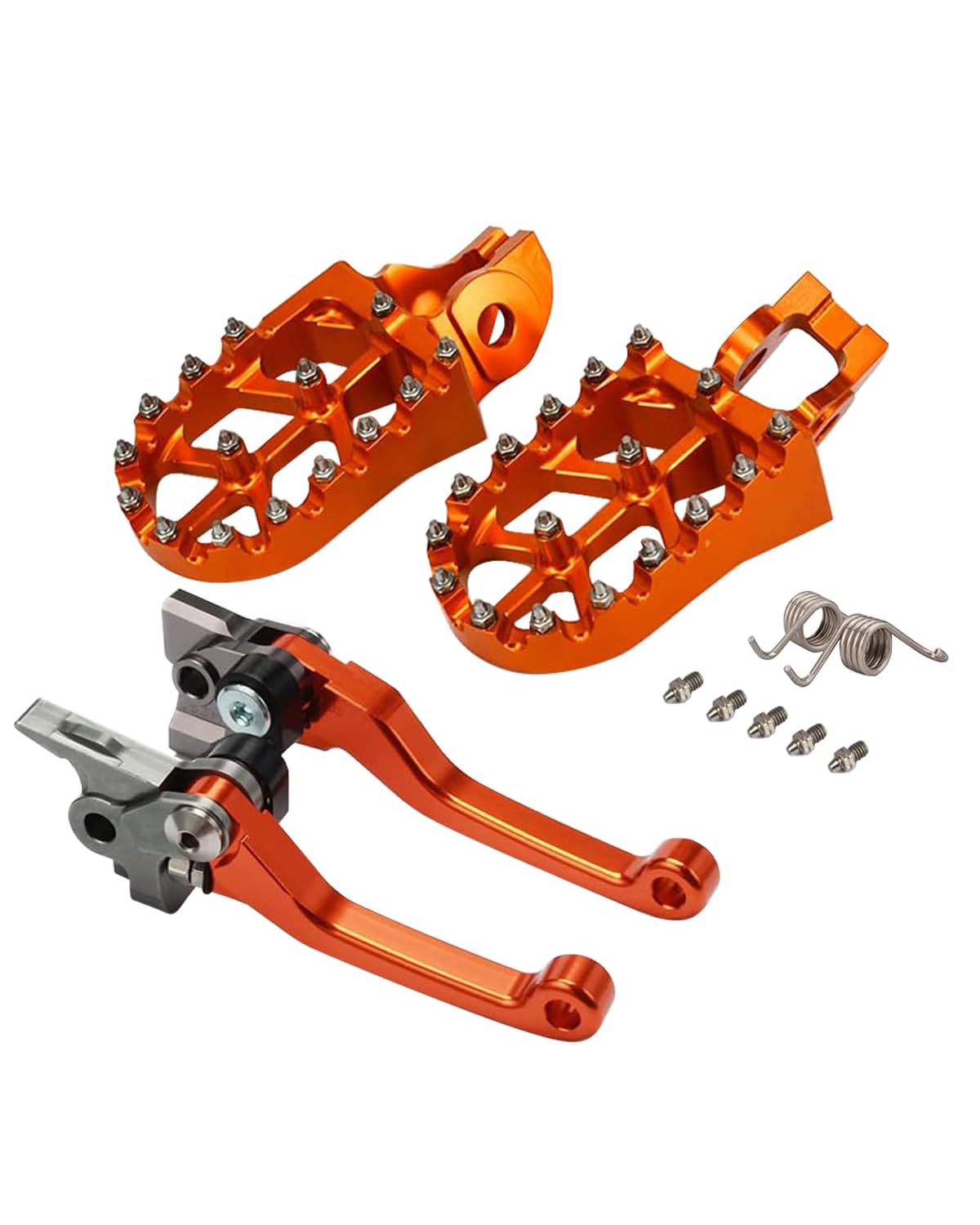 Jfg Racing Cnc Dirt Bike Foot Pegs Rest Pedal Footpegs And Dirt Bike Clutch Lever For 125/150/250 Sx 150/250/300 Xc-W 250/350/450 Sx-F 250/350/450 Xc-F 250/350/450/500 Exc-F 250/300 Xc-W 250/300 Xc