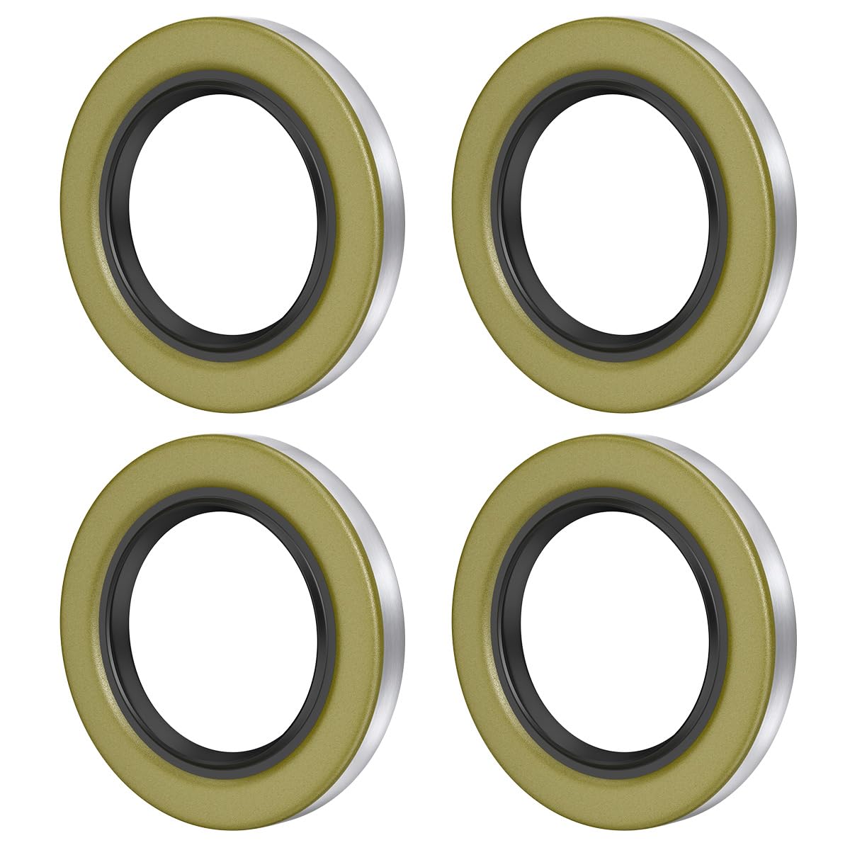 Nooto 4 Pack 10-36-Lotof4 Double Lip Grease Seal 2.25 X 3.376 For Dexter 010-036-00, Truryde Gs-2250Dl, Texcom 22333Tbn, National 452920, 482920, Nok Ad3135E1, Ad3135Eo