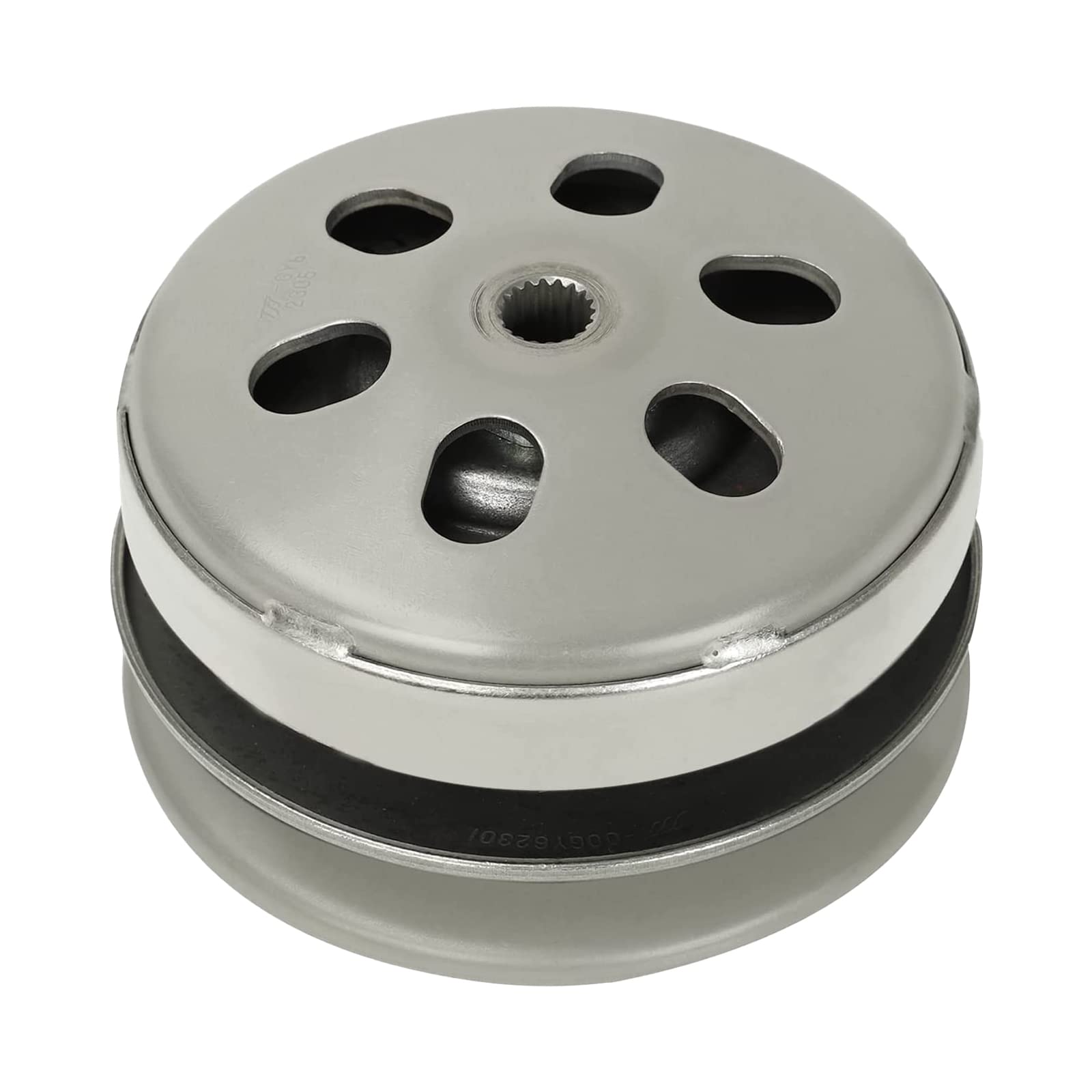 Batoneco Rear Clutch Assembly With Driven Pulley & Clutch Bell For Gy6 125Cc 150Cc 157Qmj 152Qmi 4-Stroke Engine, 19 Spline, Scooter Atv Go Kart