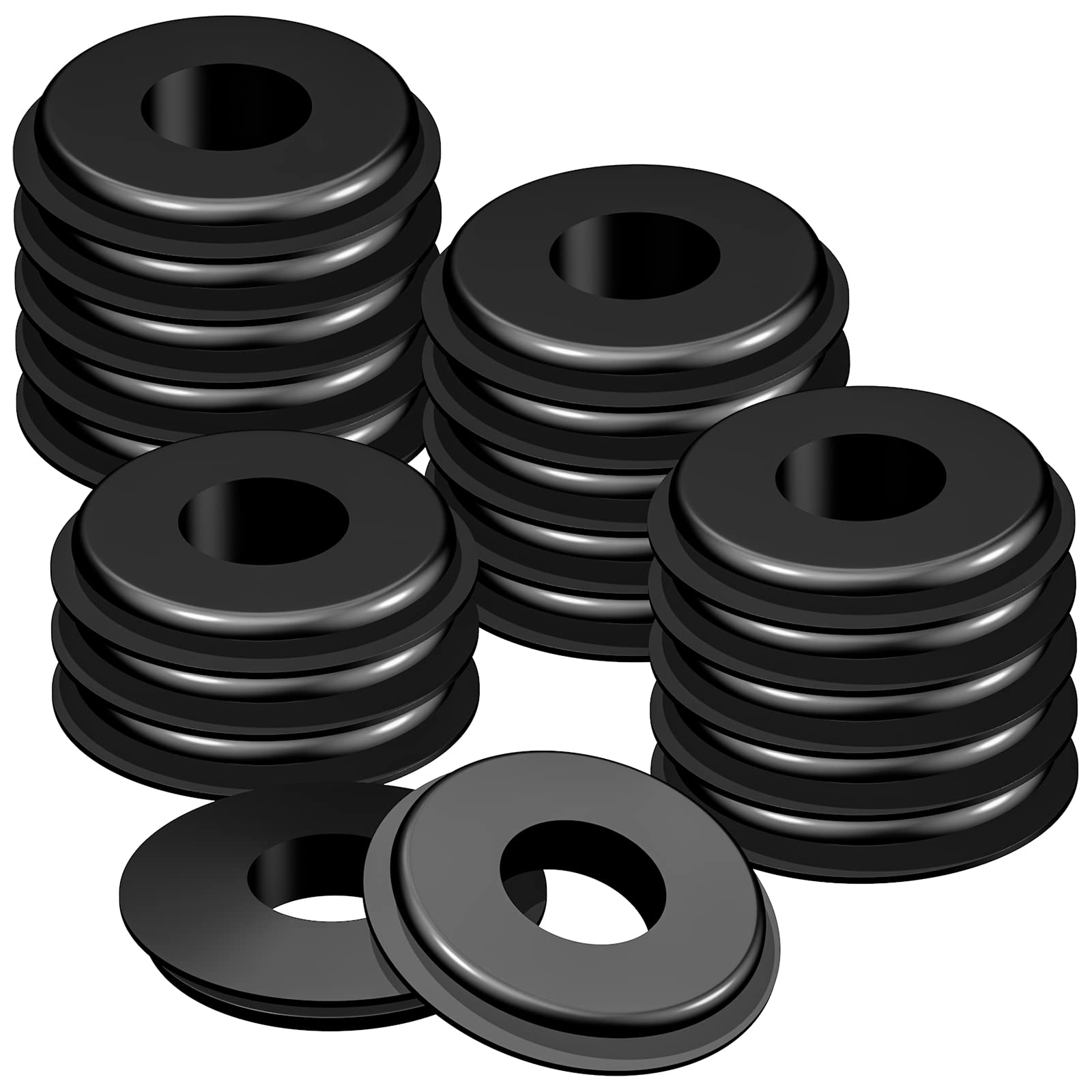 Yiachuii 20 Pcs Glad Hand Seals, Yiachuii Black Rubber Glad Hand Seals For Semi Trucks 10028