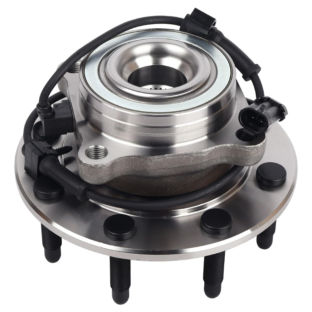 Autoround 515058 4Wd Front Wheel Bearing And Hub Assembly Fit For 2001-2007 Chevy Silverado Suburban Avalanche 1500 2500 3500 Hd, Gmc Sierra Yukon Xl 1500 2500 3500 Hd, Hummer H2, 8 Lug W/Abs
