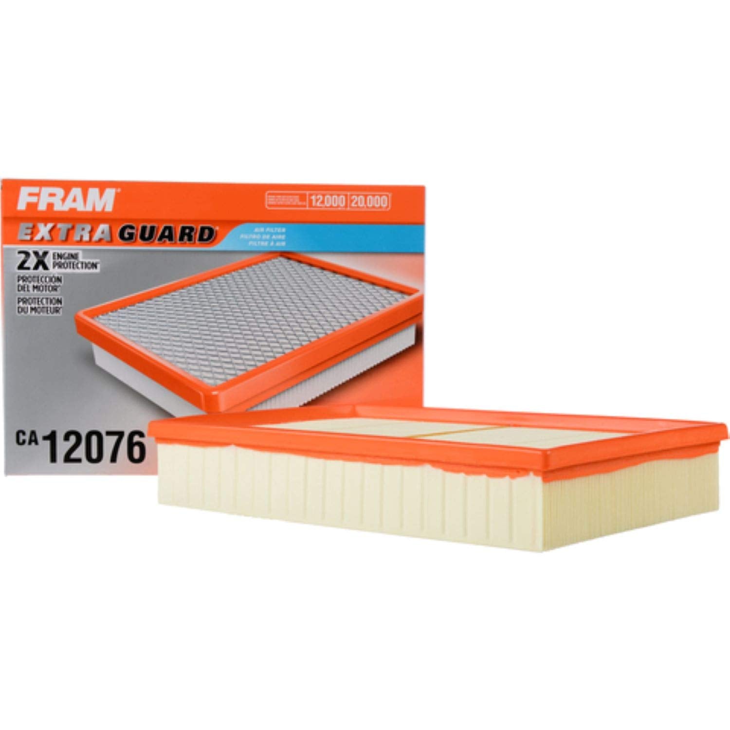 Fram Extra Guard Flexible Panel Engine Air Filter Replacement, Easy Install W/Advanced Engine Protection And Optimal Performance, Ca12076