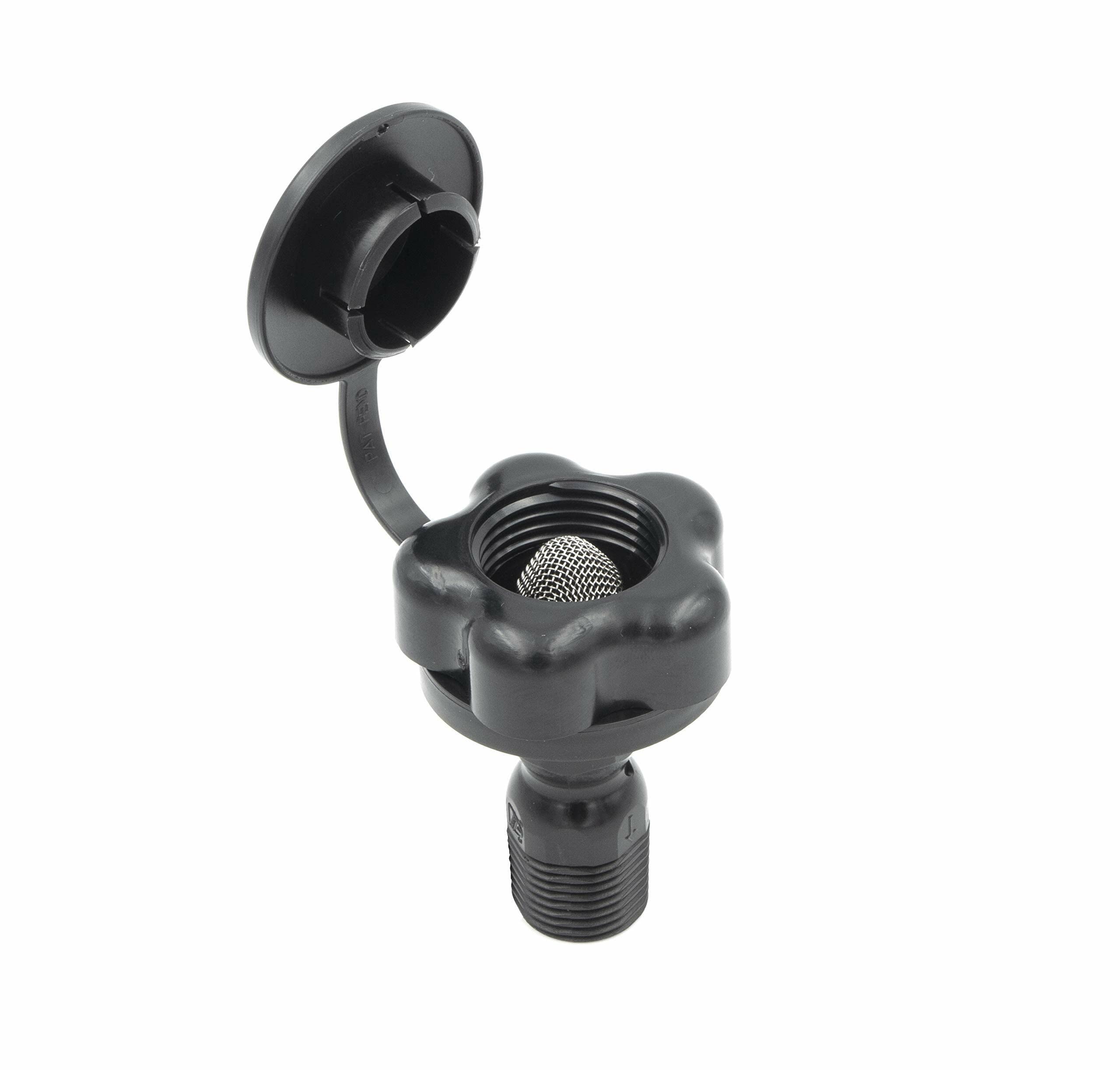 Thetford Rv Camper 1/2 Inch Thread Plastic Check Valve Backflow Preventer Black Pn 94211