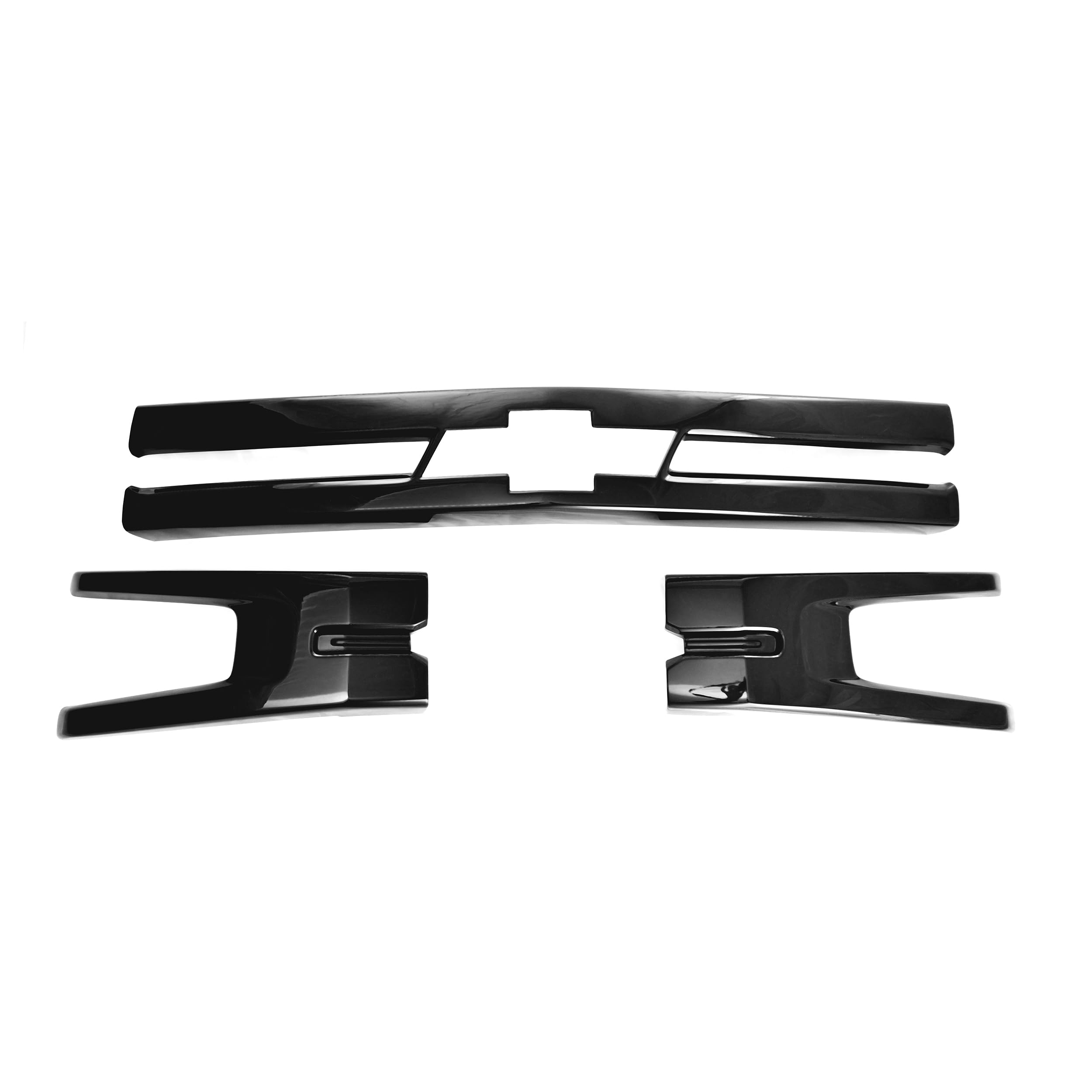 Trim Illusion Tape On Gloss Black Front Grille Car Grill Trim Cover Insert Overlay Guard Compatible With Chevrolet Silverado 1500 Lt/Ltz/Rst/Lt Trail Boss 2019-2021, Abs6560Blk