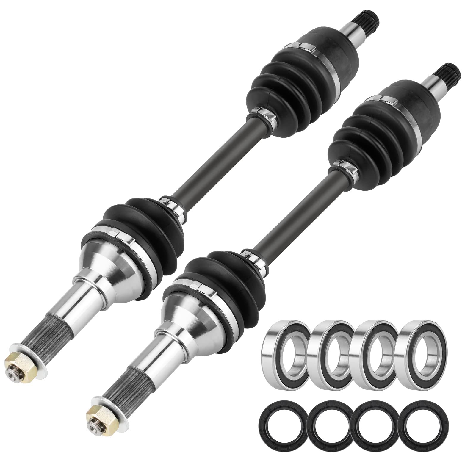 Front Left & Right Cv Axle Shaft With Wheel Bearing For Yamaha Grizzly Bruin 350 400 Kodiak Wolverine 450 4X4 2003 2004 2005 2006 2007 2008 2009 2010 2011 5Gh-2510J-00-00, 5Nd-F518G-00-00