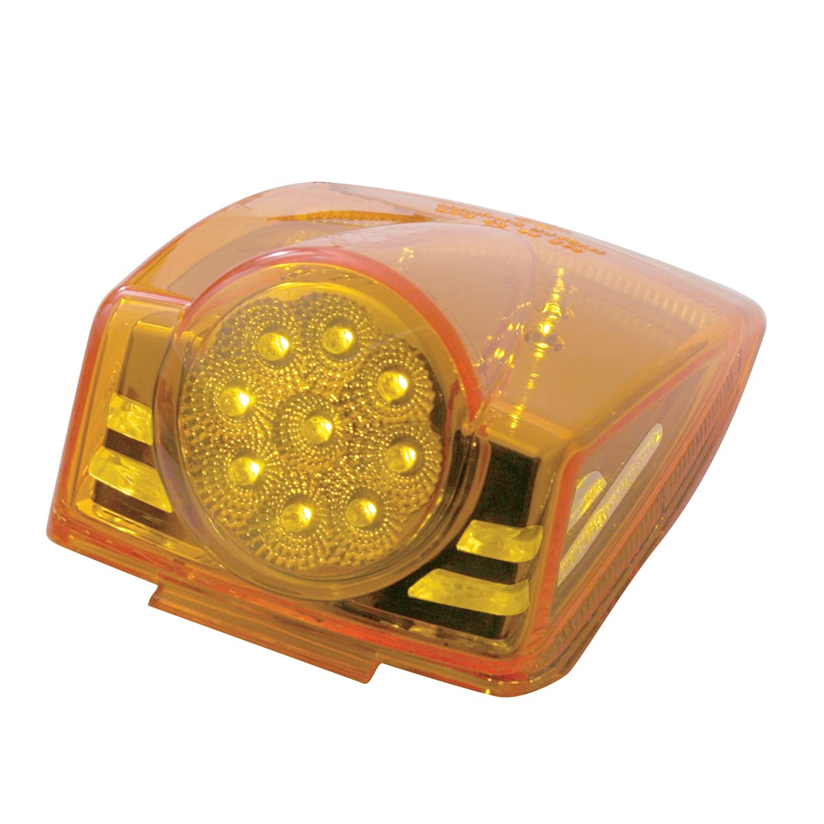 19 Led Reflector Square Cab Light - Amber Led/Amber Lens