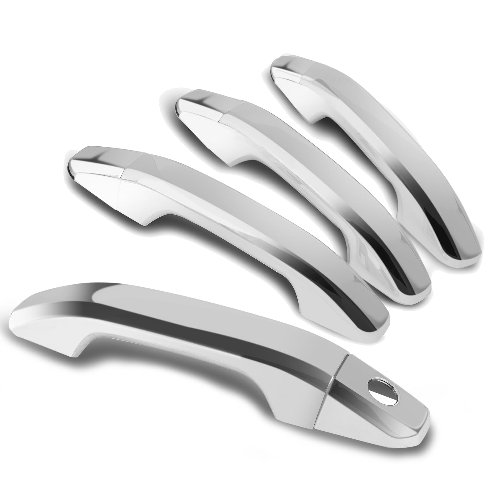 Tutor Auto Chrome Door Handle Covers Compatible With Chevrolet Silverado Tahoe Suburban Avalanche, Gmc Yukon Sierra, Cadillac Escalade 2007-2014 - Without Passenger Keyhole