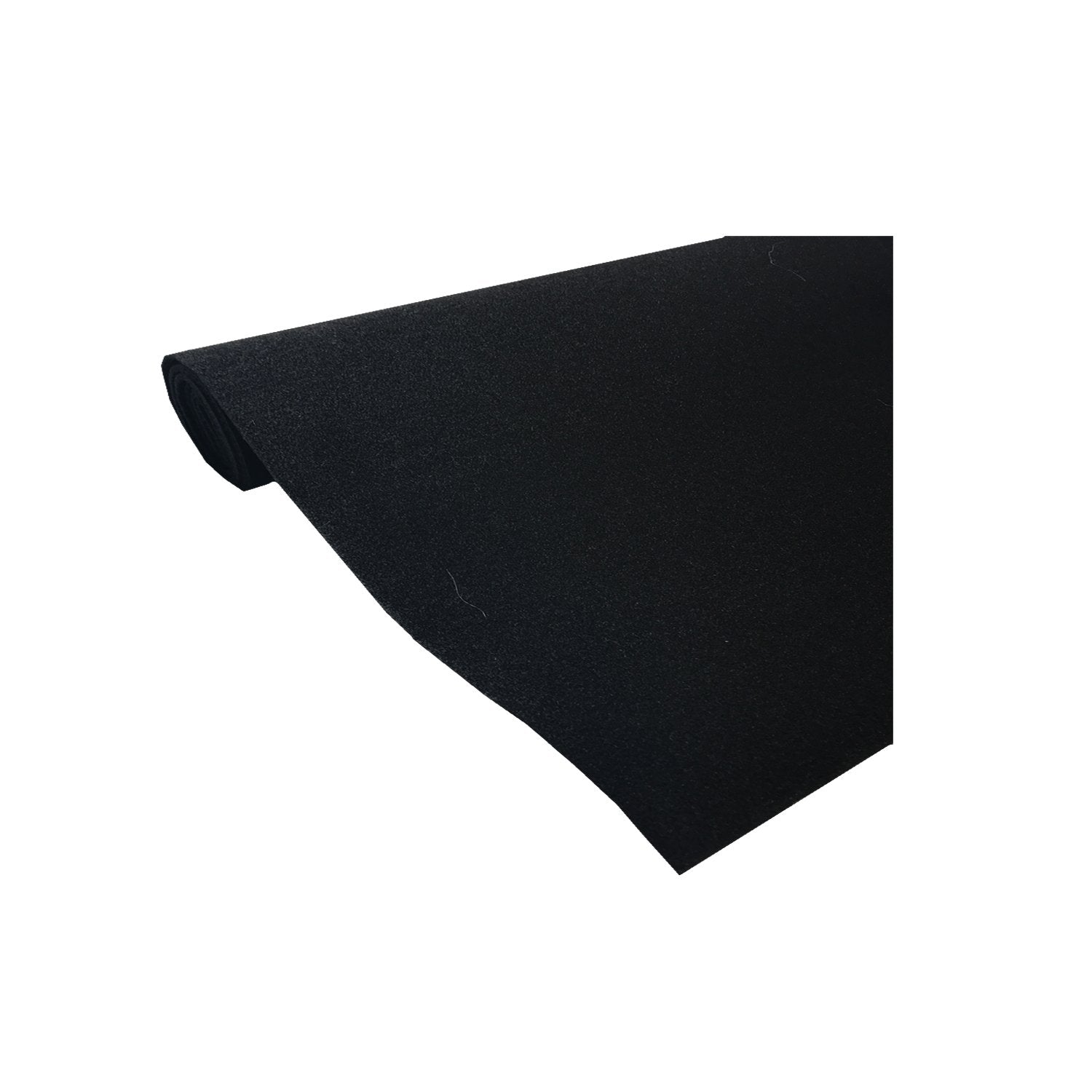 Cpr Marine Upholstery Durable Un-Backed Automotive Trim Carpet 72' X 36' Mini Roll (Black)