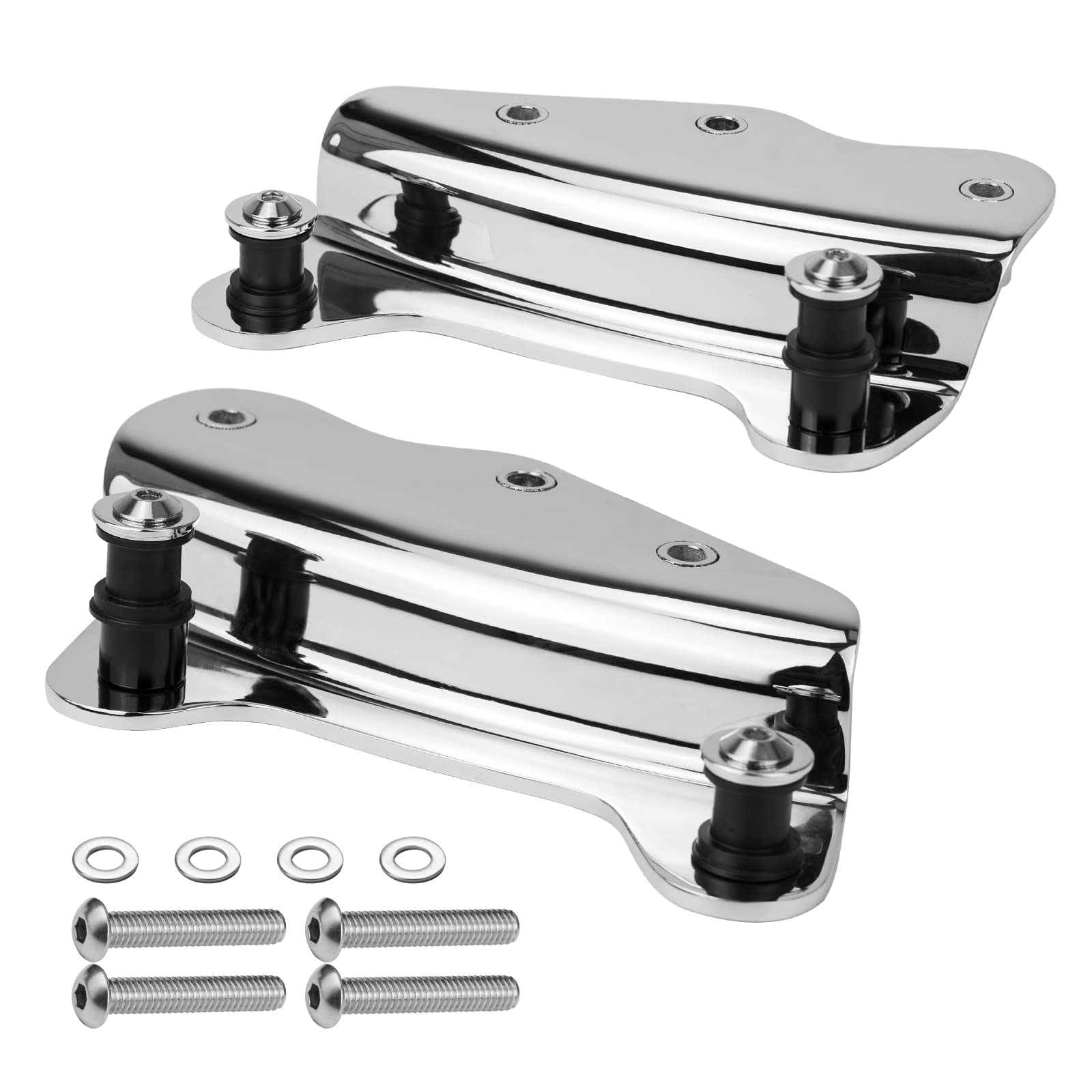 Premium Custom 4 Point Docking Hardware Kit For Harley Touring Accessories 2009 2010 2012 2013 Street Glide, Electra Glide, Road King, Road Glide, Quick Release Chrome Hardware Set