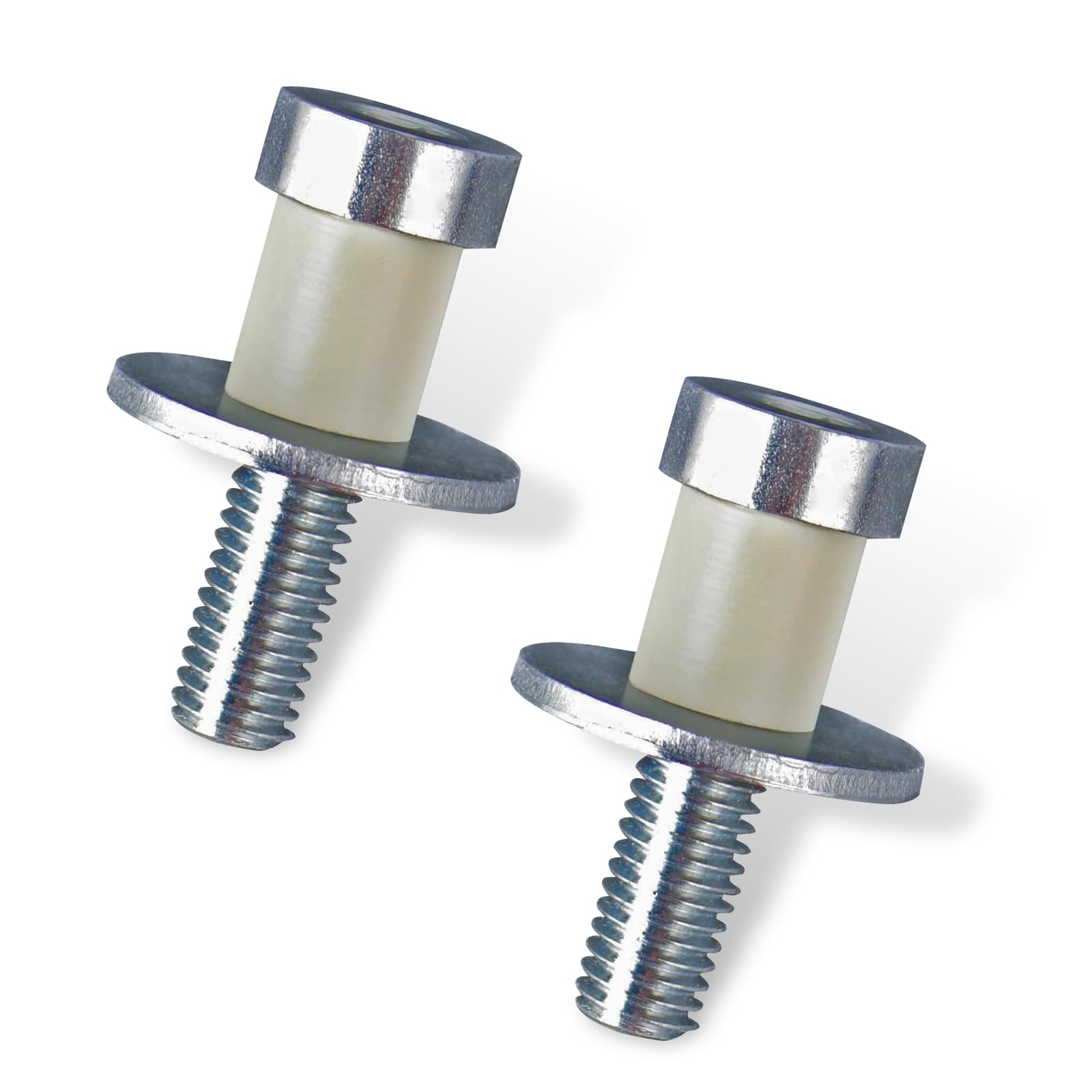 Ugshy 2 Pcs Car Front Door Lock Striker Adapters Replacements, Waterproof Durable Metal Vehicle Door Bolt, Universal Manual Automotive Fastening Pin Accessories For Truck Suv Car (Silver)