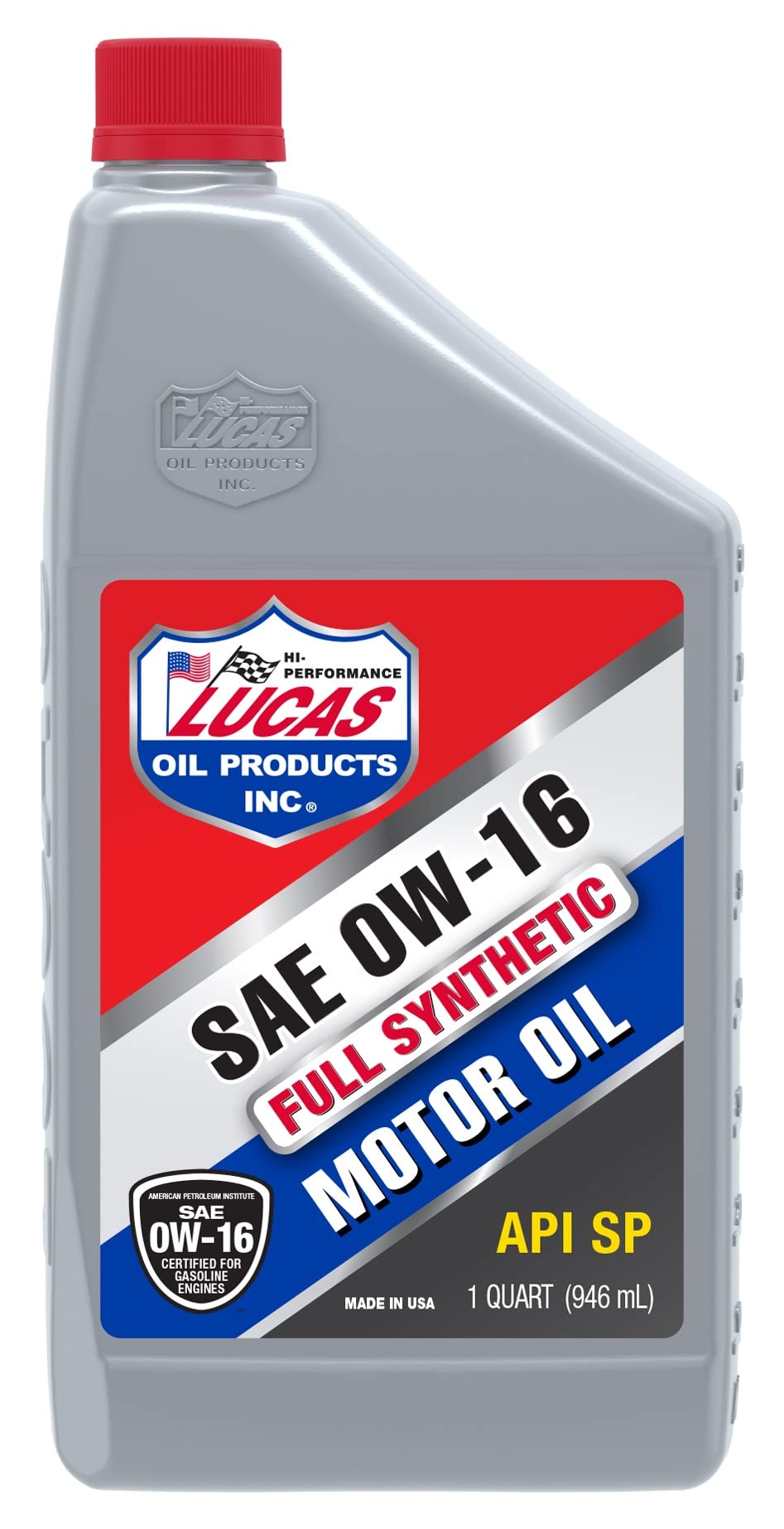 Lucas Oil Synthetic Sae 0W-16 Api Sp Motor Oil/Quart