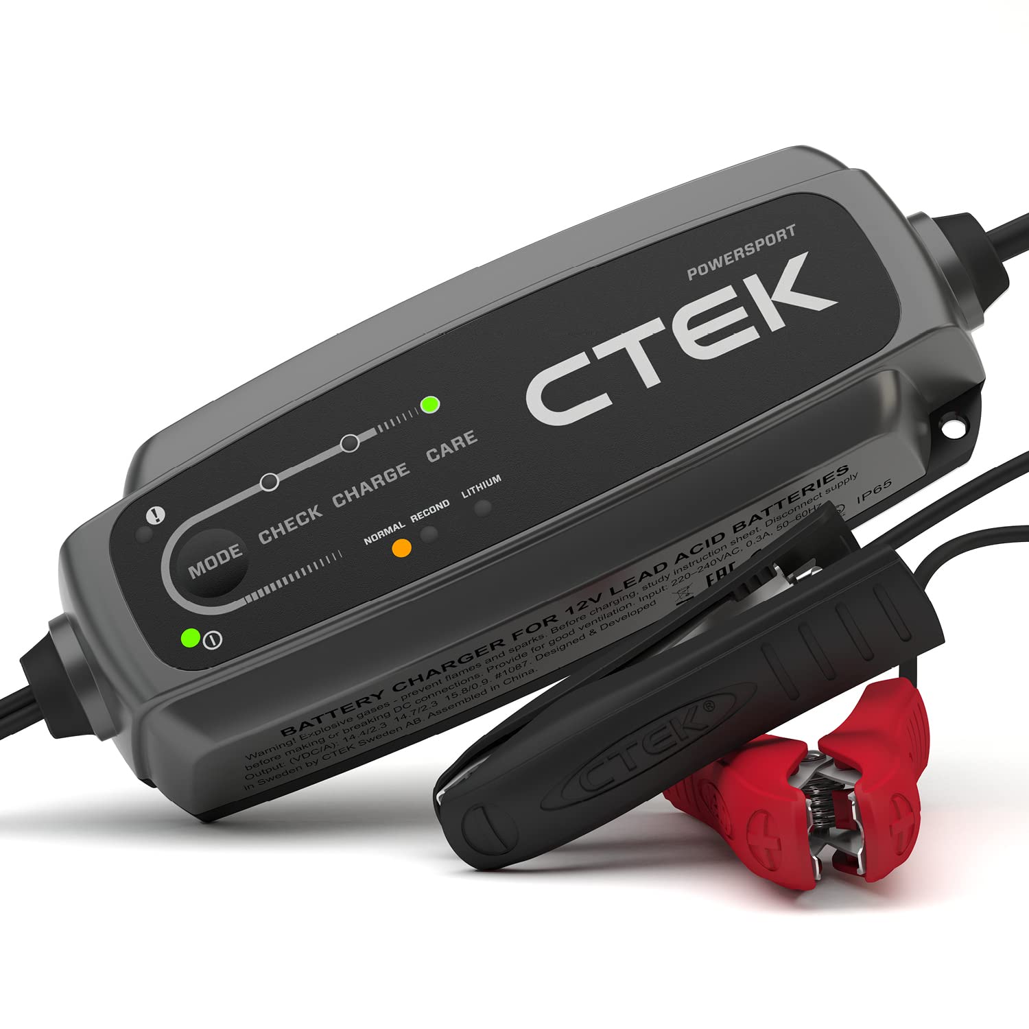 Ctek Ct5, 12V Automotive Battery Charger For Auto, Motorcycle, Atv, Snowmobile - Battery Trickle Charger And Battery Maintainer - Charges Lead-Acid And Lithium Ion (12V Lifepo4) Batteries