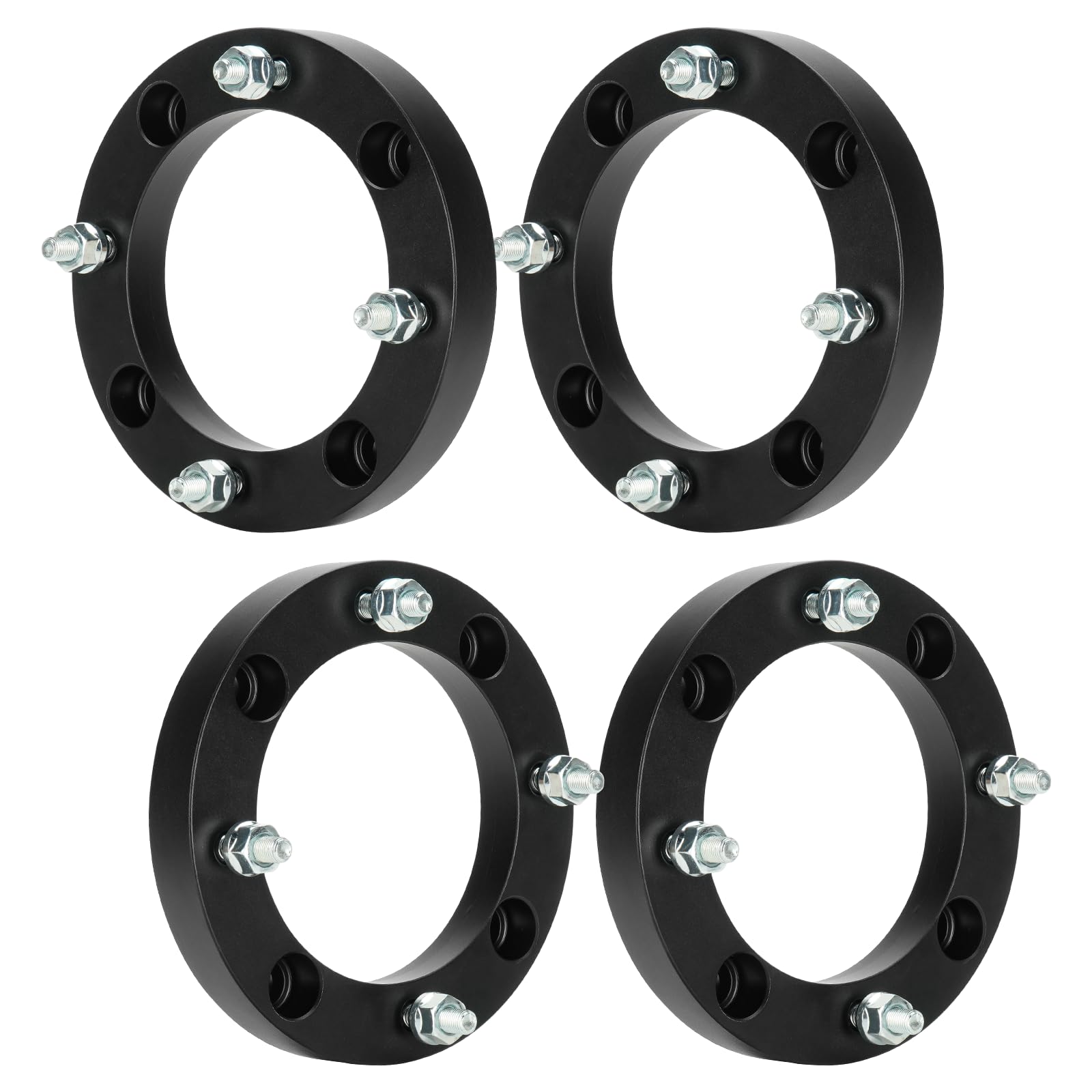 Ilonpa 4Pcs 4X156 Atv Wheel Spacers W/ 131Mm Bore Compatible With Polaris Sportsman Ranger, Kawasaki Lakota, 3/8'-24 Studs 1 Inch (25.4Mm) Thickness, Not Hubcentric Wheel Adapters
