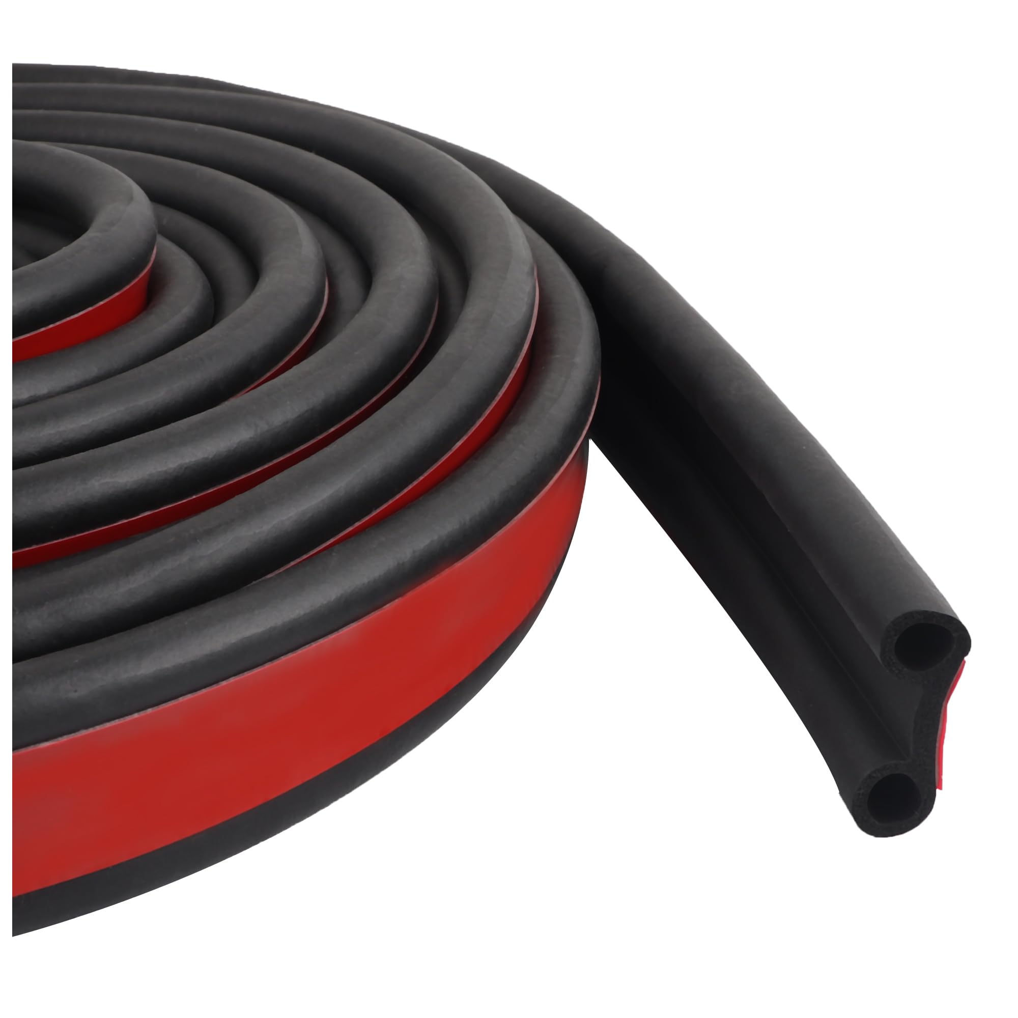 Truck Tonneau Cover Seal,Camper Shell Seal Rubber Weather Stripping With Double Hole,Universal Tailgate Seals For Pickups Trucks Campers Cars(24.6Ft)