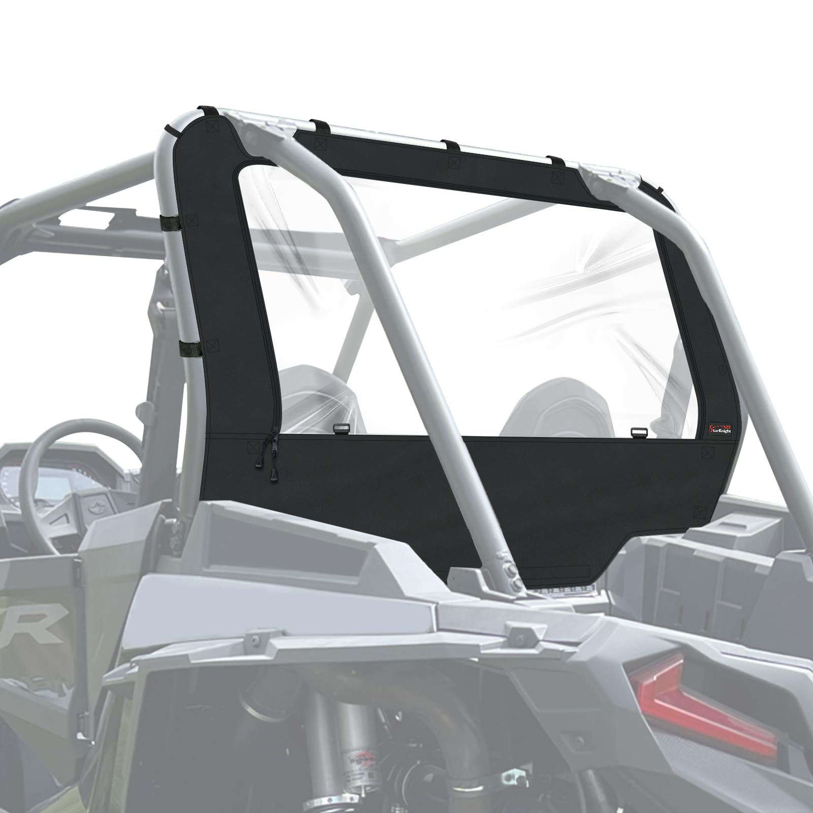 Starknightmt Rzr Rear Soft Window Compatible With Polaris Rzr Xp 1000/4 1000/Xp Turbo /Xp 4 Turbo Rzr Back Windshield Rzr Accessories Back Dust Panel