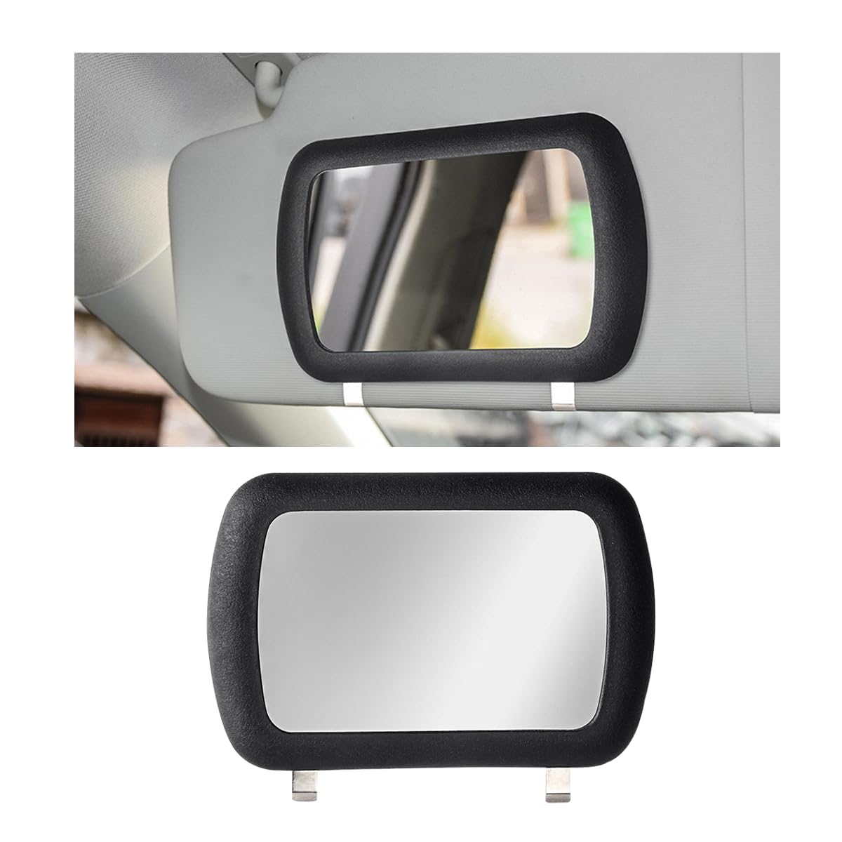 Povtii 1Pc Car Sun Visor Vanity Mirror, Clip-On Automotive Makeup Sun-Shading Mirror, Vehicle Sun Visor Cosmetic Vanity Mirror For Women Girls, Universal Interior Car Accessories