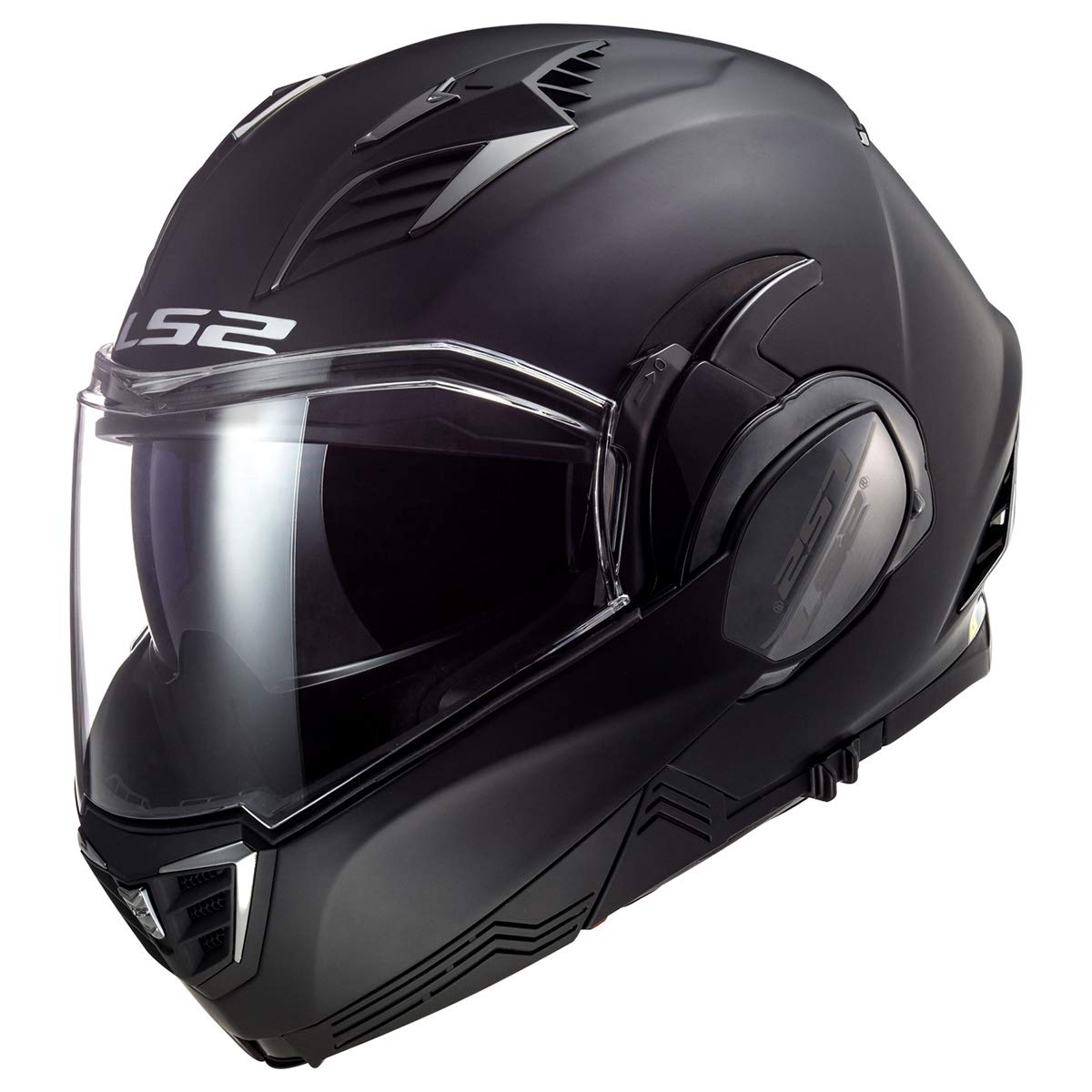 Ls2 Helmets Valiant Ii Blackout Valiant Ii Modular Helmet (Matte Black - 2X-Large)