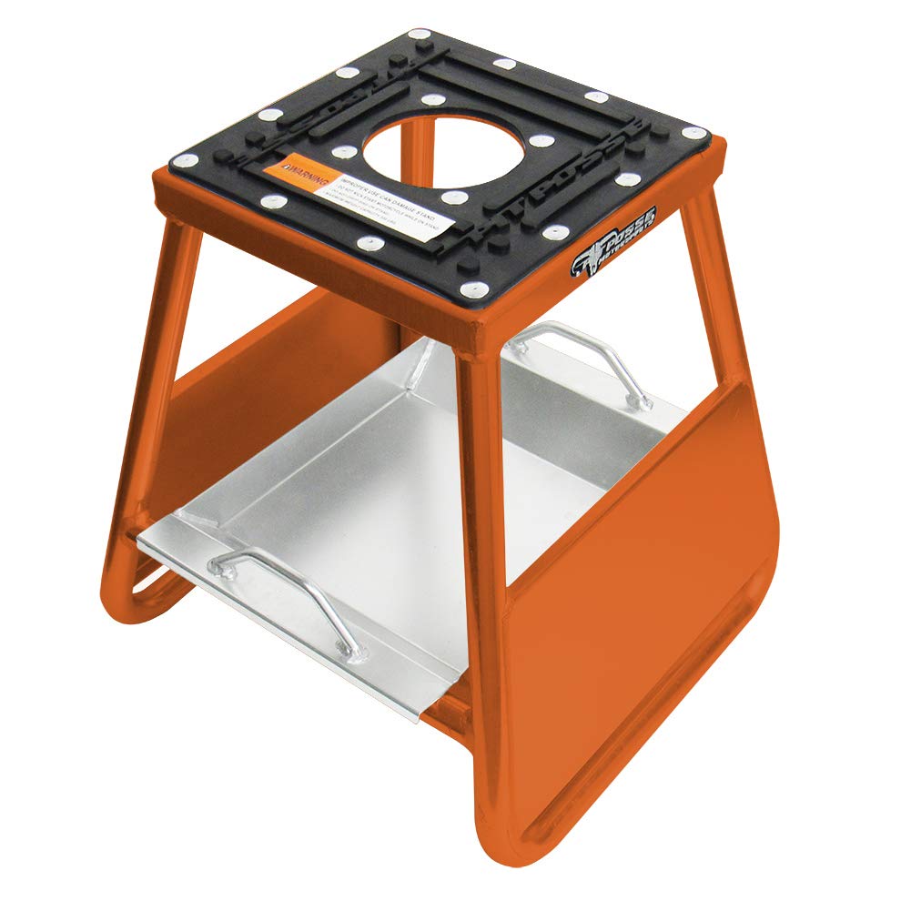 Pit Posse Pp277O Motorcycle Panel Id Stand Fits Motocross Dirt Bike Mx - Compatible With Yamaha Honda Kawasaki Suzuki Ktm - Includes Removable Tool Tray - 5 Year Warranty (Orange)