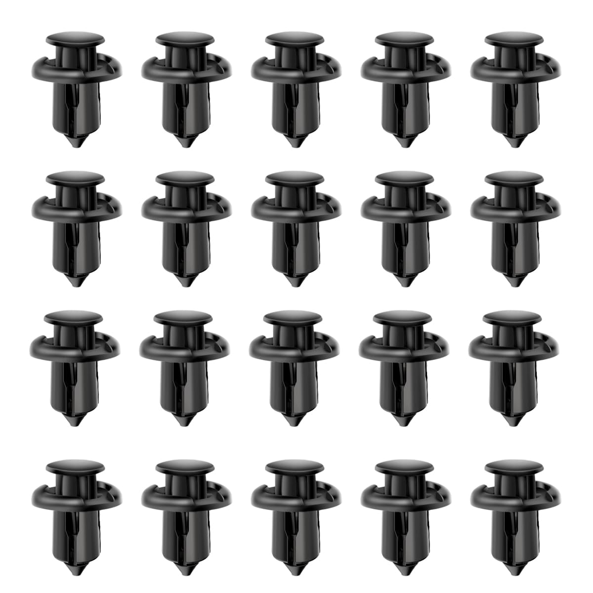 20Pcs Front Bumper Push-Rod Clips, 10Mm Fender Liner Clips Compatible With Honda Cr-V Accord Civic Acura 91503-Sz3-003, Black Nylon Clip Push-Type Retainer Clips Push Pin Screws