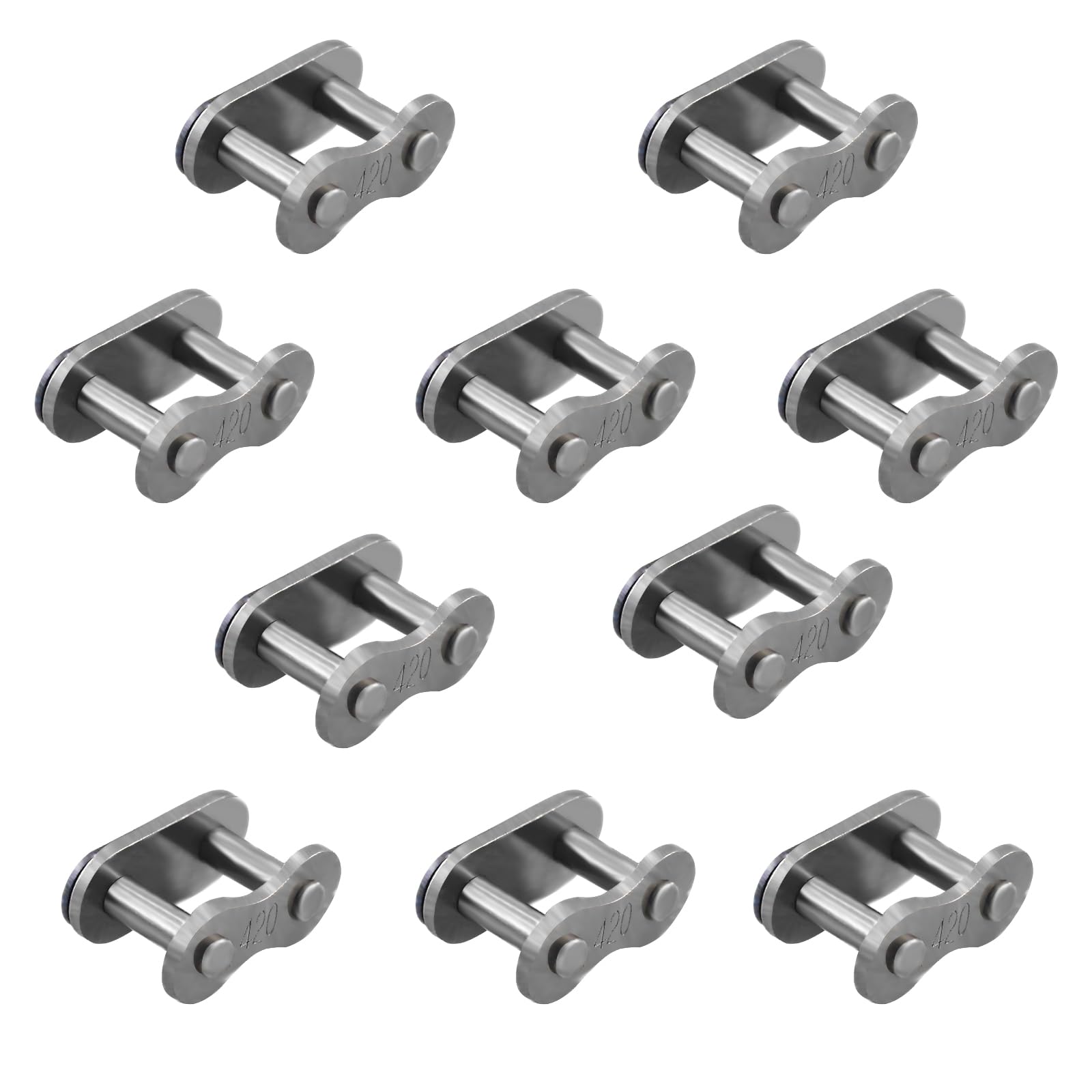 New Olym 420 Chain Master Link Roller Chain Connector Link For 90Cc 110Cc 125Cc Pit Dirt Bike Atv Quad Buggy Pack Of 10