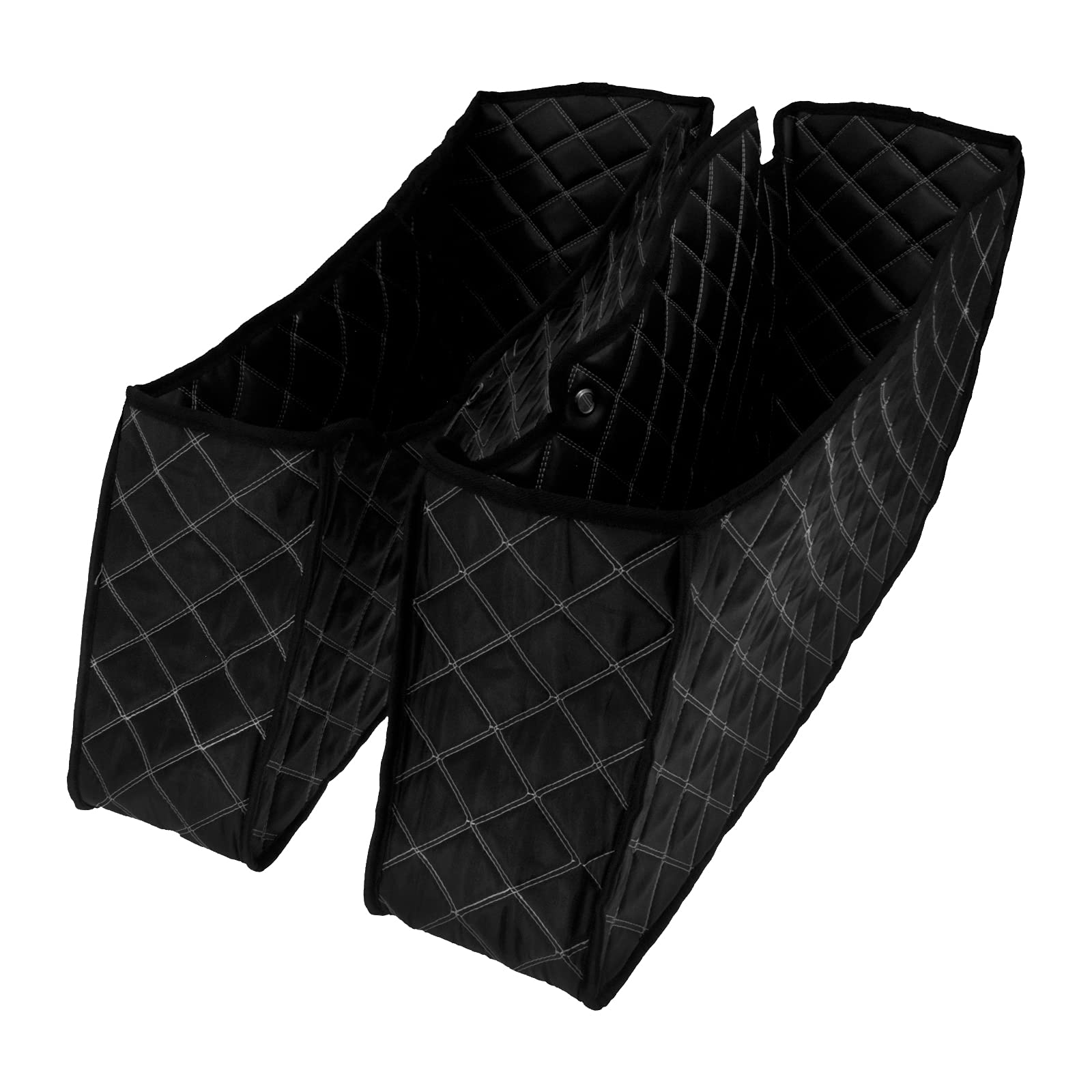 Hdbubalus Non-Stretched Saddlebag Liners Inserts White Thread Compatible With Harley Touring Electra Street Glide Road King 2014-2023 1 Pair