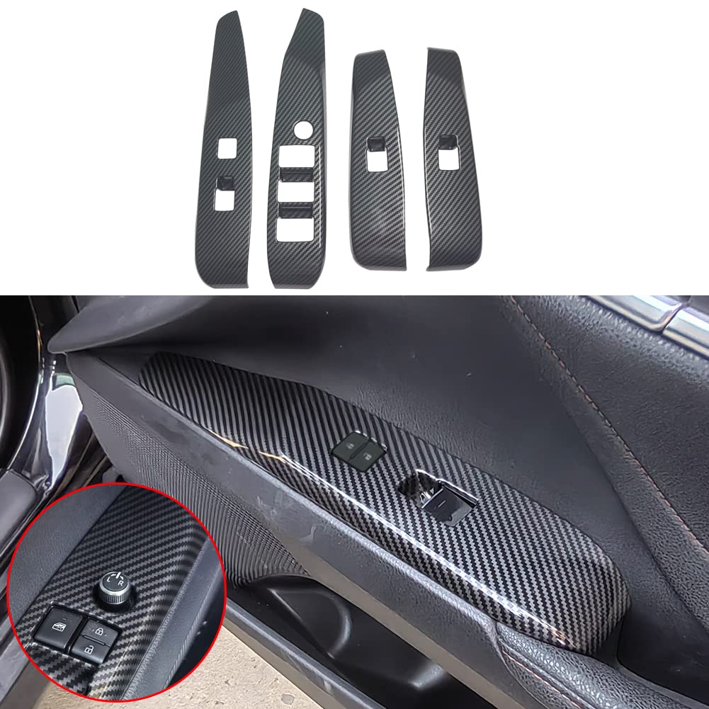 Kolya Interior Door Window Switch Panel Cover Window Control Button Trim For Toyota Camry 8Th 9Th Gen Accessories 2018 2019 2020 2021 2022 2023 2024 2025 (For Left Hand Drive)