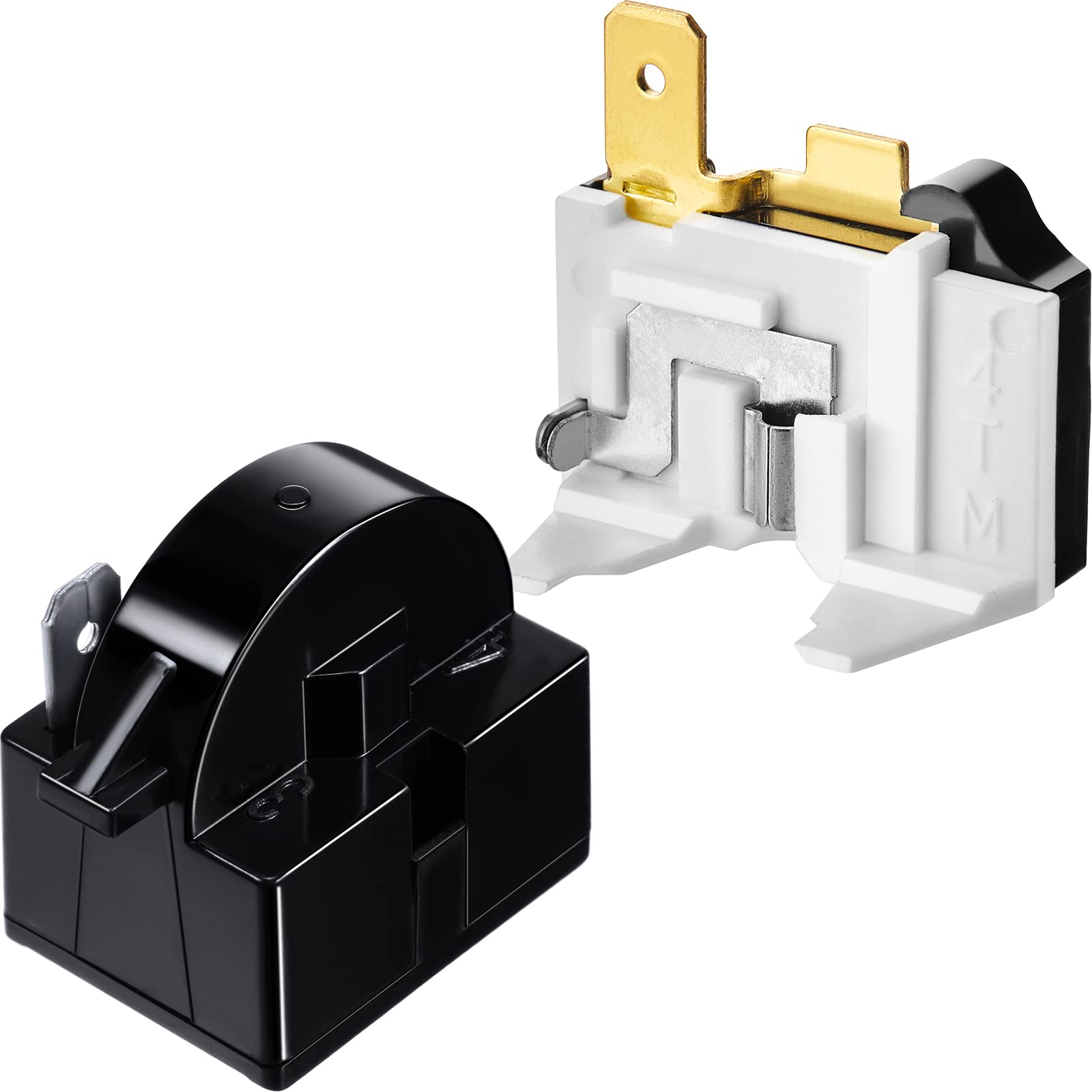 Mudder Qp2-4.7 Ptc Starter Relay 1 Pin Refrigerator Starter Relay And 6750C-0005P Refrigerator Overload Protector Compatible With Lg Refrigerator Compressor, 2 Pieces In Total