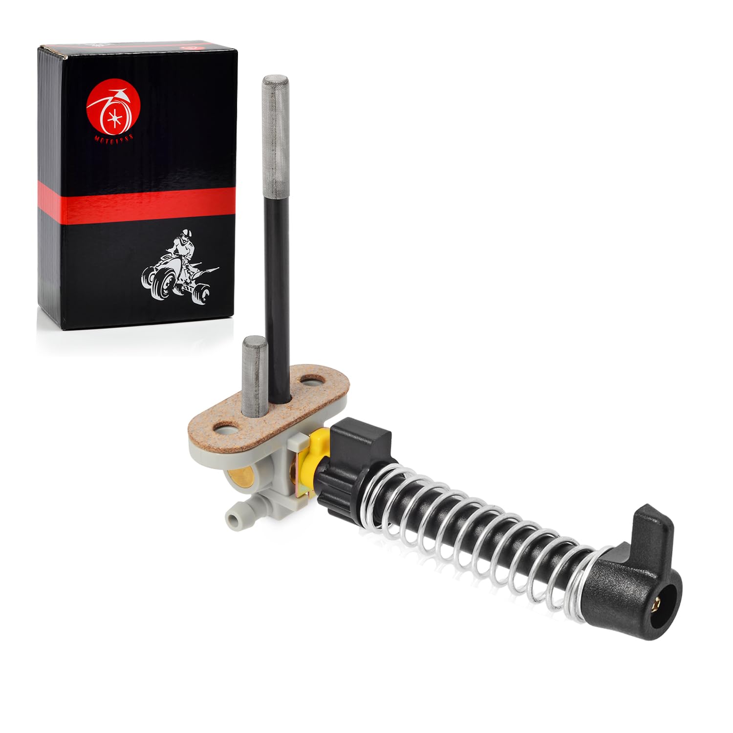 Fuel Valve Petcock And Lever Knob Spring Kit For Polaris Magnum 425 1997-1998 Scrambler 500 1998-2001 Big Boss 500 6X6 1998-1999 7052190 5431391