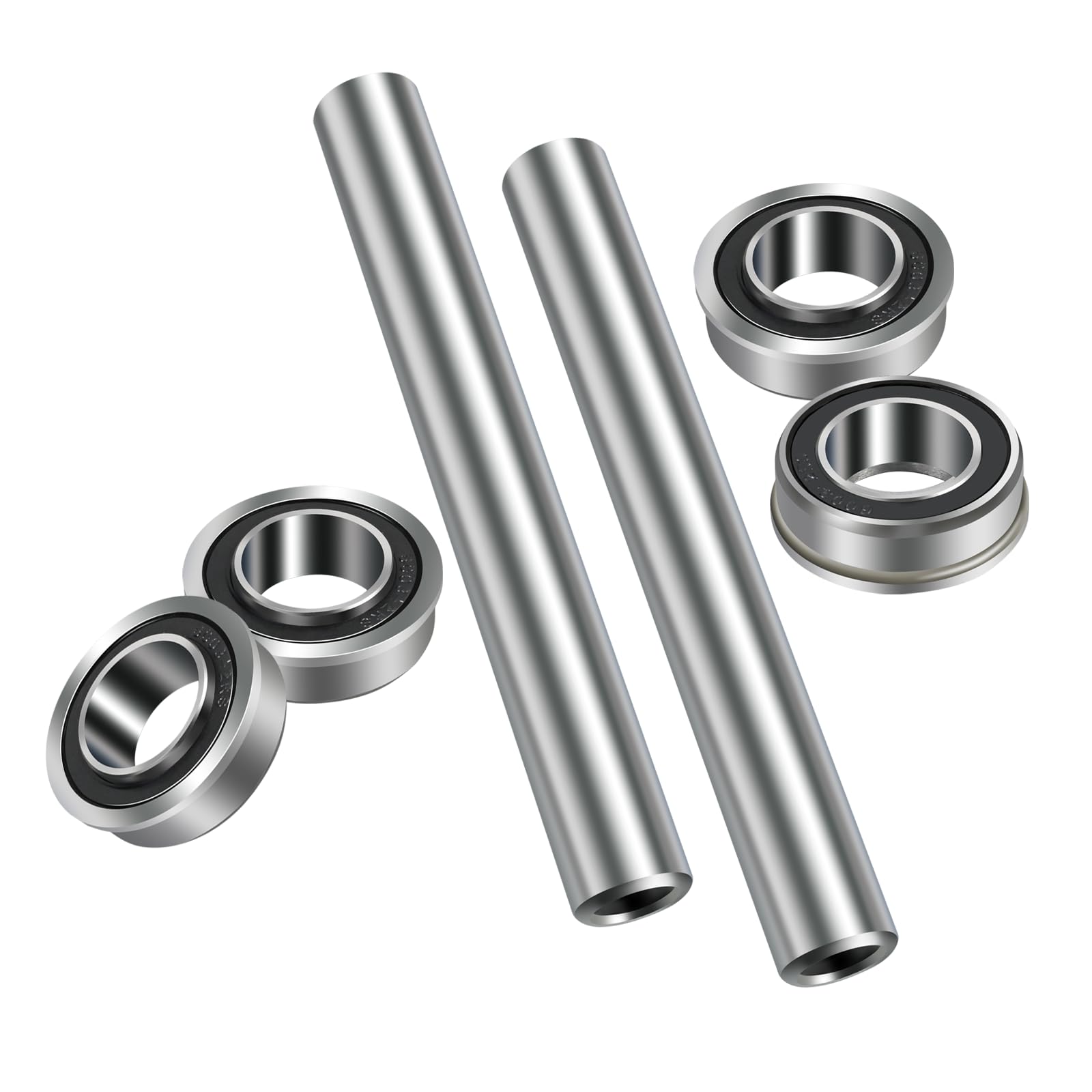 2 Kits Stainless Steel Front Wheel Axle & Bearing Conversion Oem Upgrade Fits Husqvarna Z242F Z246 Z246I Z248F Z254 Z254F Z254I Ez4824 Rz4621 Rz4824F Rz5424 Rz5426 Rz54I (Fits 6' Wheel Sleeves Only