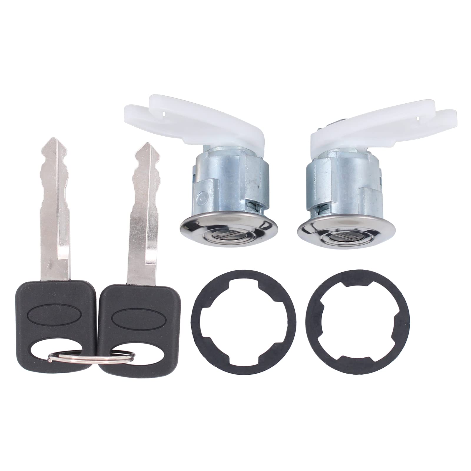 Applianpar Driver And Passenger Side Door Lock Cylinder Keys For Ford F150 F250 F350 Bronco 1992-1995