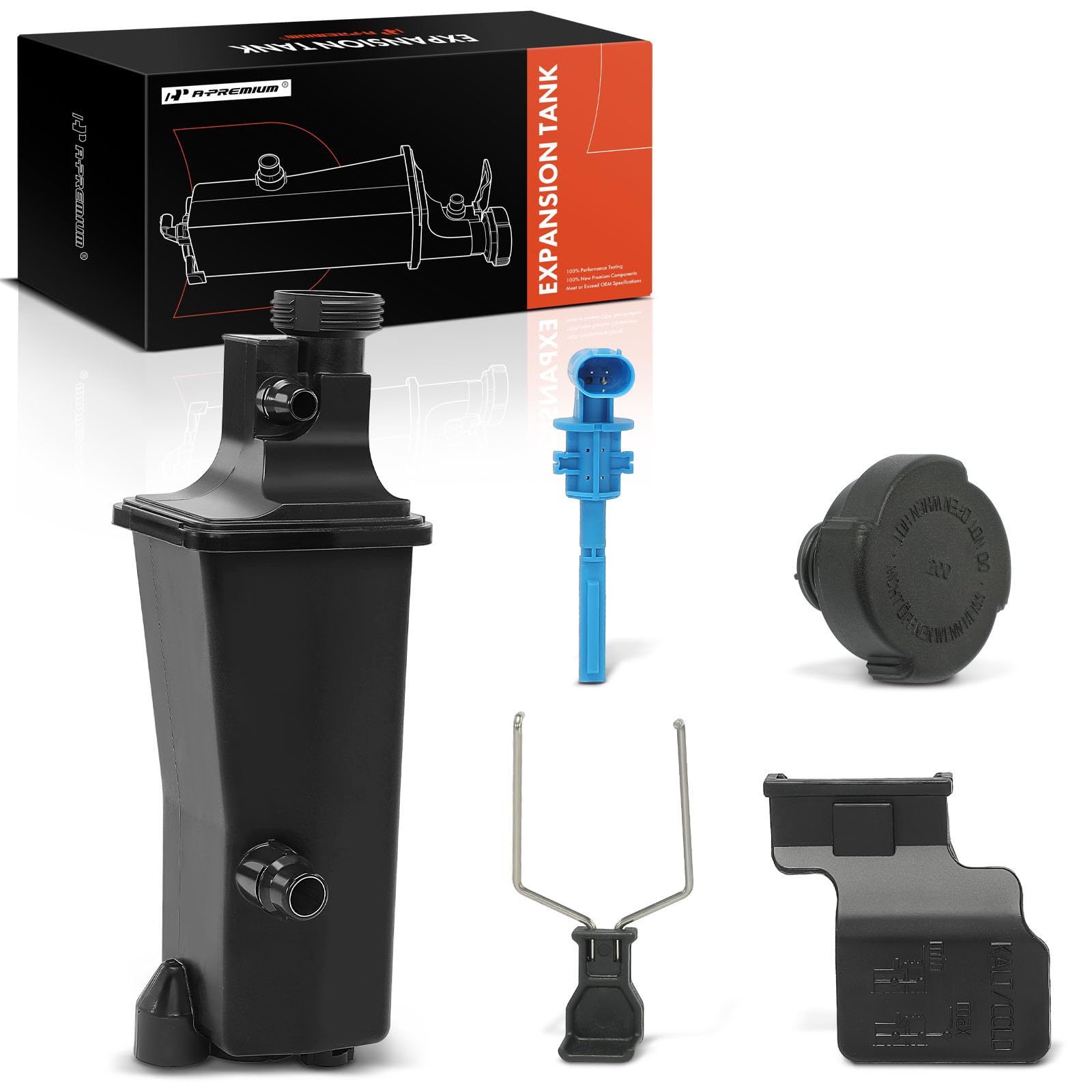 A-Premium Engine Coolant Overflow Recovery Reservoir Tank - W/ Sensor & Cap [Dohc, 6Cyl 2.2 2.5 2.8 3.0L] Compatible With Bmw E46 - 99-06 - 320I, 325Xi, 328I, 330Xi, X3, X5 & More, For# 17137787039