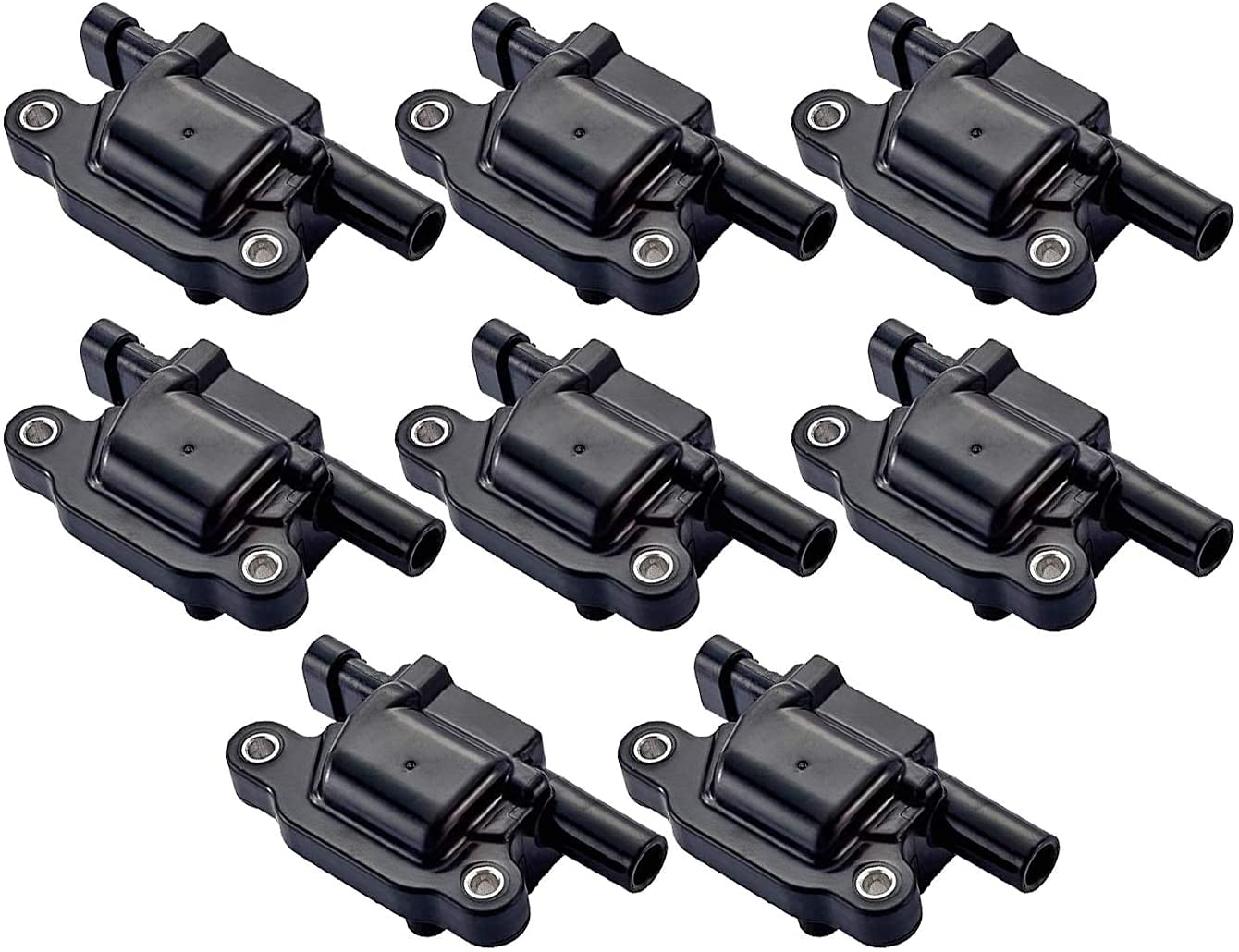 Ena Set Of 8 Square Ignition Coil Pack Compatible With Chevrolet Gmc Cadillac Camaro Corvette Express Impala Cts Rainier Avalanche Silverado Suburban Savana V8 Replacement For Uf413 12611424 12570616